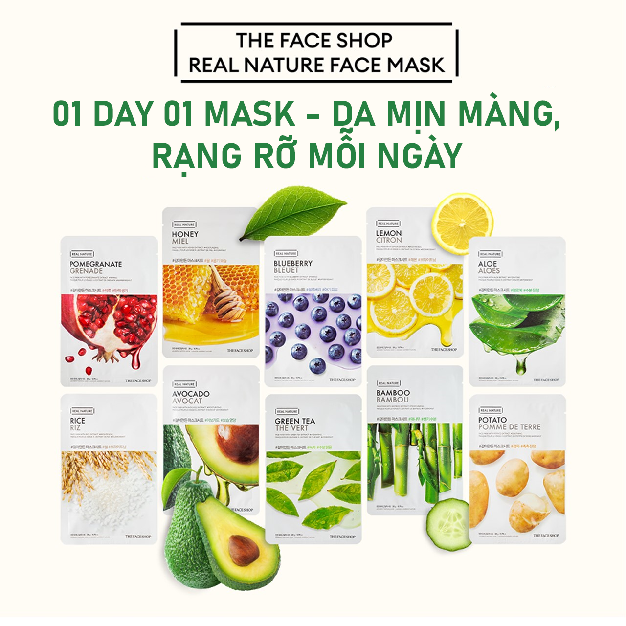 COMBO 24 MẶT NẠ DƯỠNG DA QUỐC DÂN REAL NATURE CHO MỌI LOẠI DA_thumbnail_5