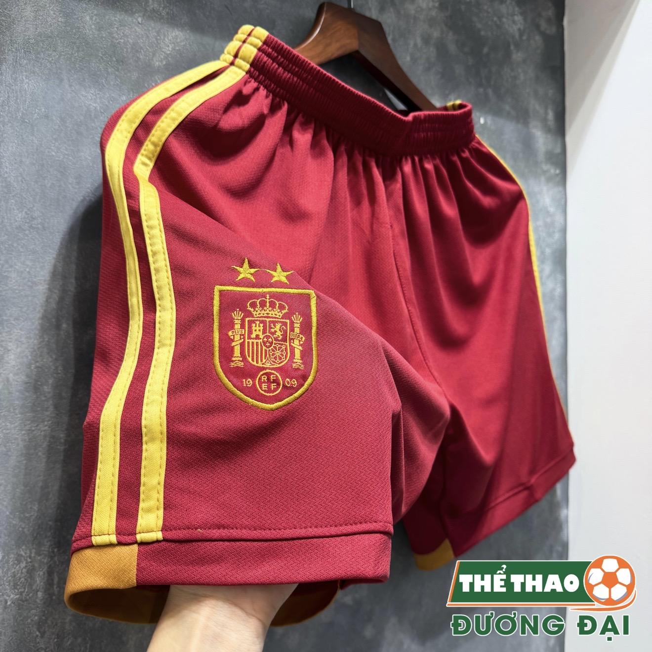 Quần Áo Bóng Đá ĐT Tây Ban Nha Đô 26/27 Thun Mè Thoáng Khí Thể Thao Đương Đại_thumbnail_3