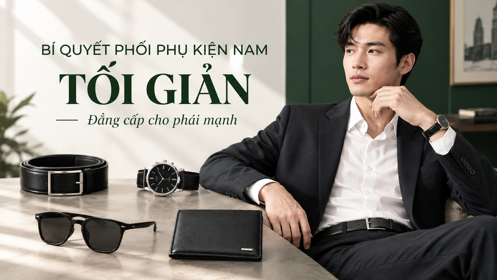 Bí quyết phối phụ kiện nam tối giản: Đẳng cấp cho phái mạnh