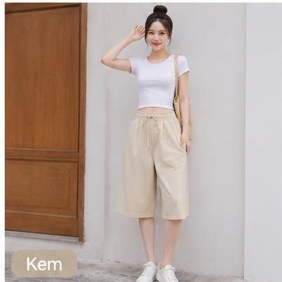 Quần Kaki ngố mã 76  lưng thun Thiết Kế Thời Trang Free size 45-75kg Phong Cách Hiện Đại Thoải Mái Chiều Dài 9 Tấc_thumbnail_1