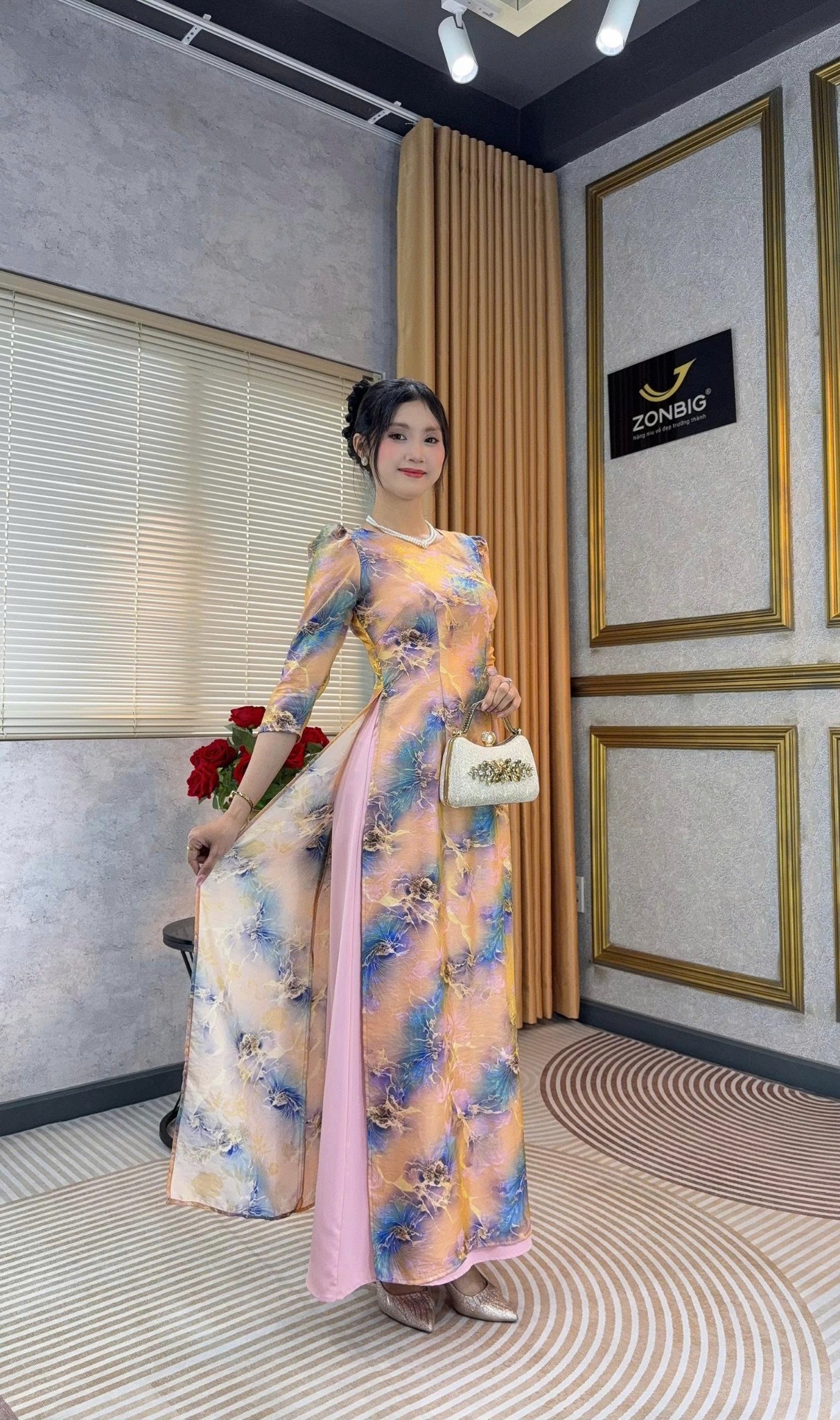Đầm giả áo dài - Y2222 - Thương hiệu ZONBIG_thumbnail_5