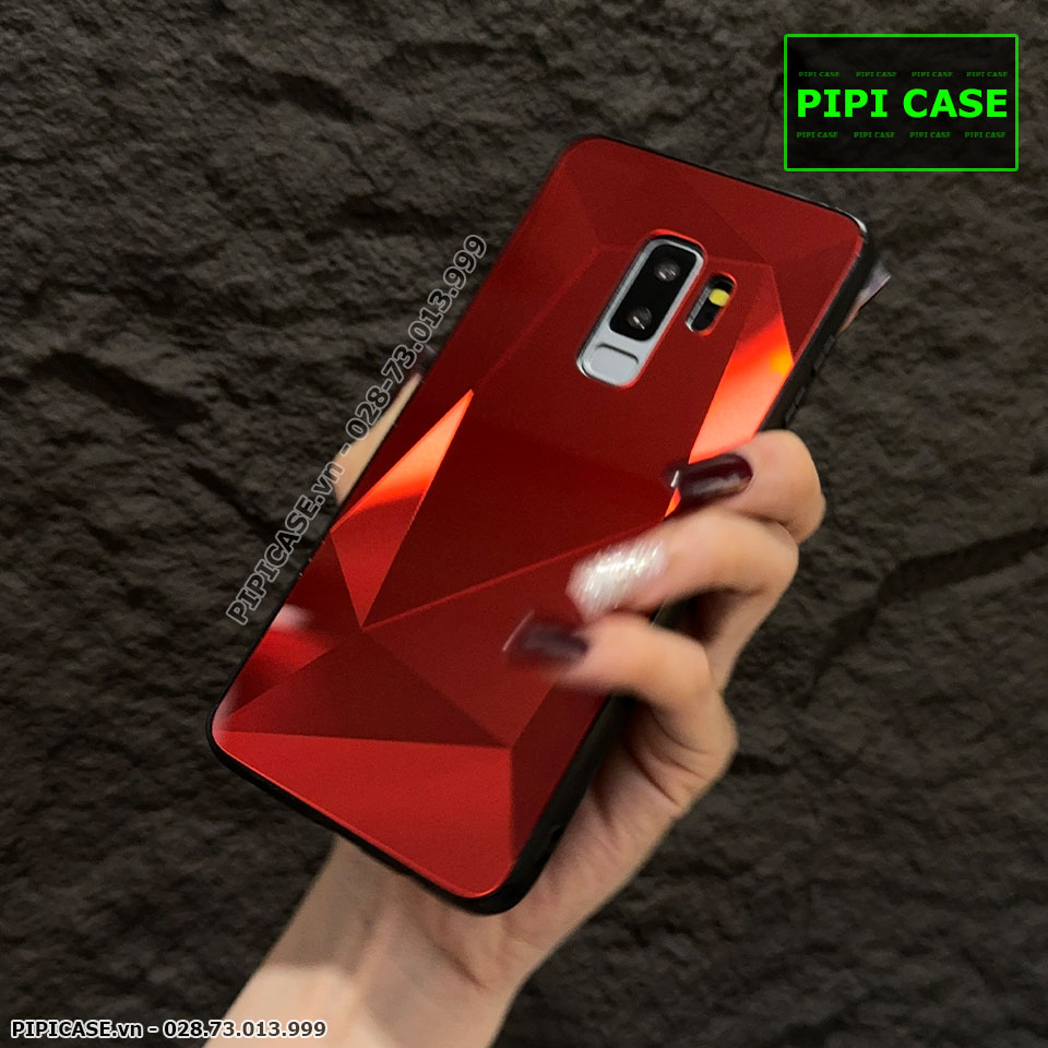 Ốp Lưng Samsung S9 Plus 5G - Kim Cương 6D - Đỏ