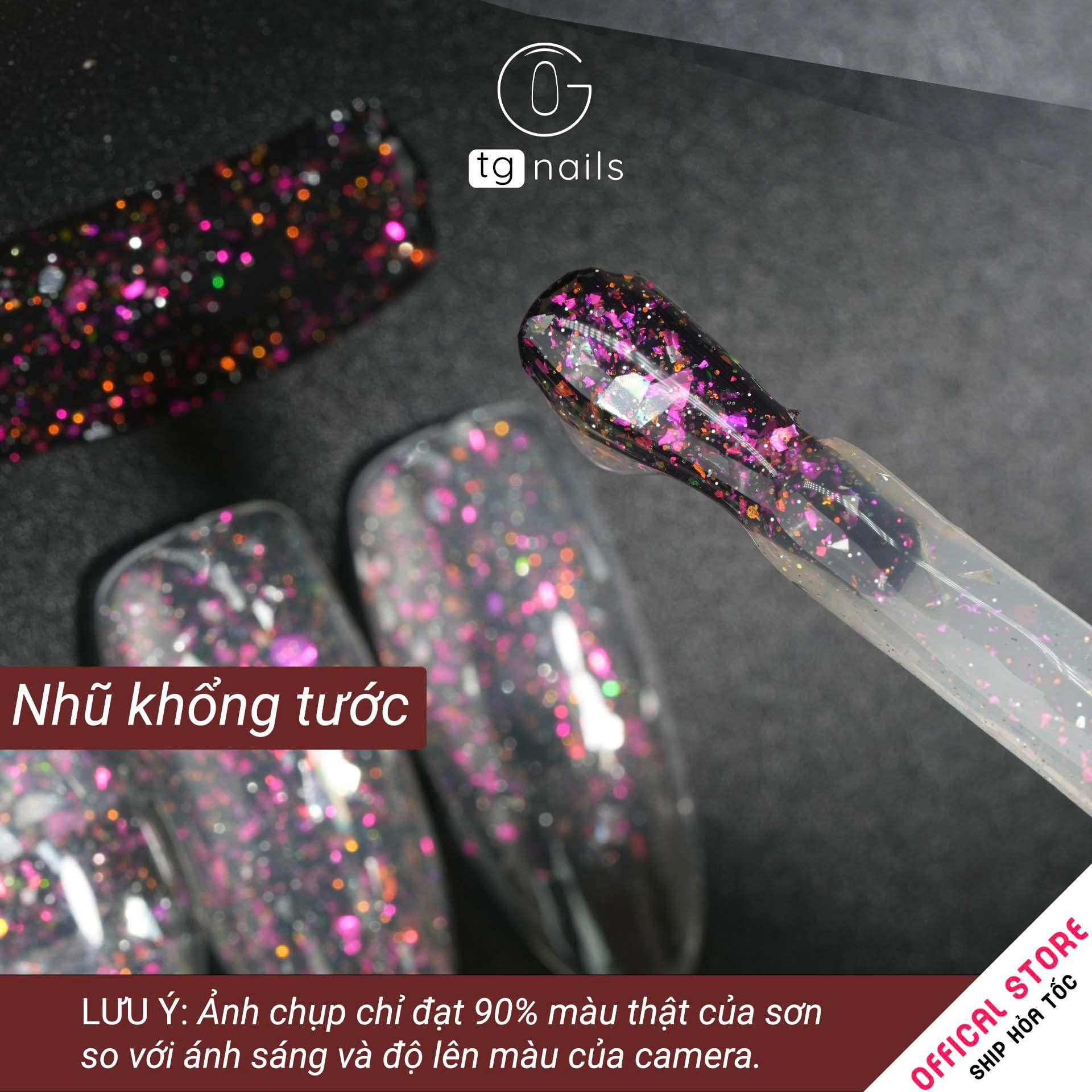 TG Nails 孔雀亮片凝胶指甲油，10克装