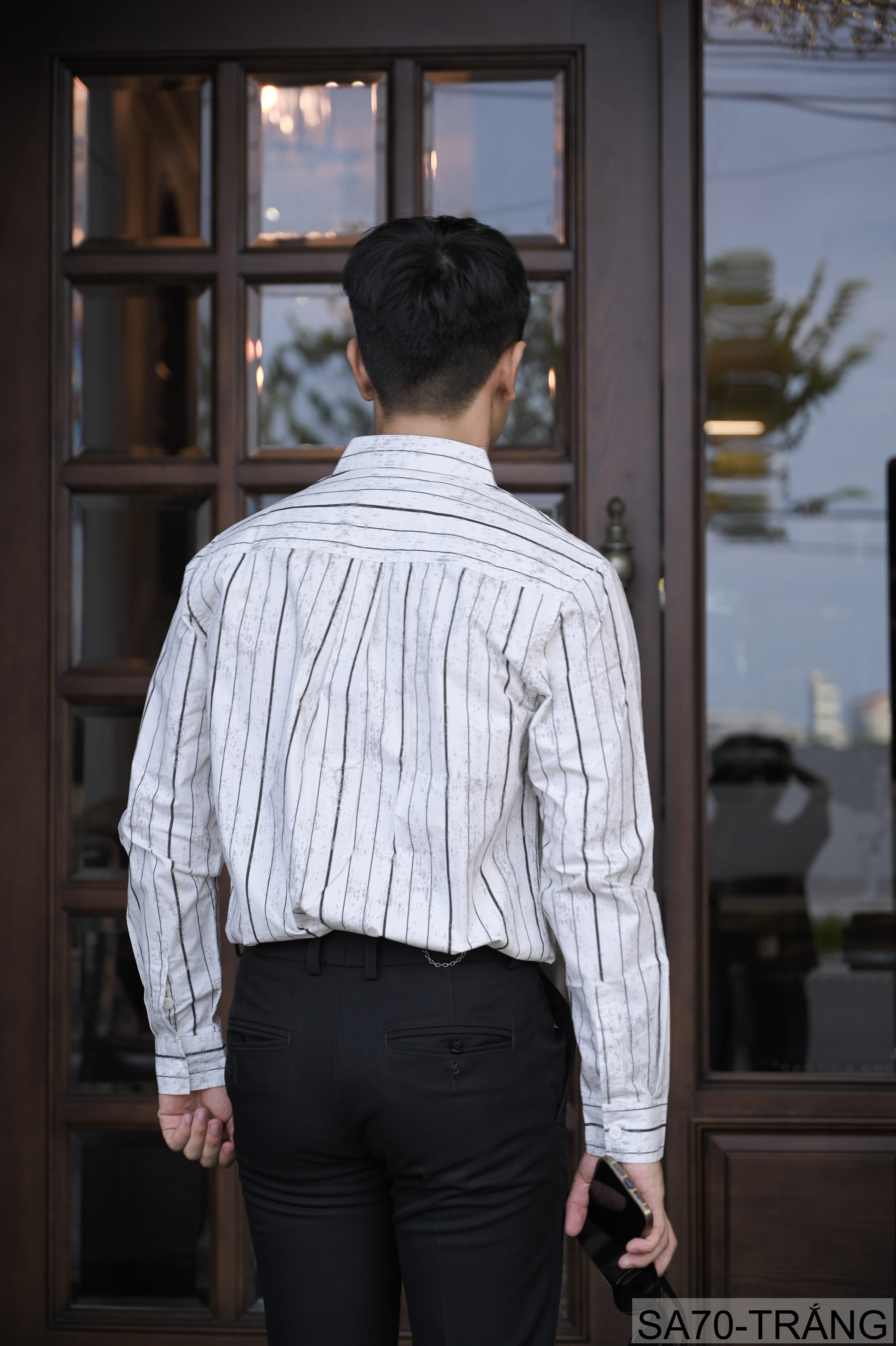 SA70 - Áo sơ mi nam kẻ sọc phong cách Nhật Bản, chất cotton mềm, dáng rộng thoải mái_thumbnail_2