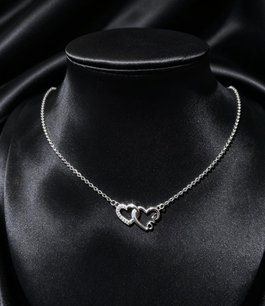 HEART LOVE NECKLACE SILVER