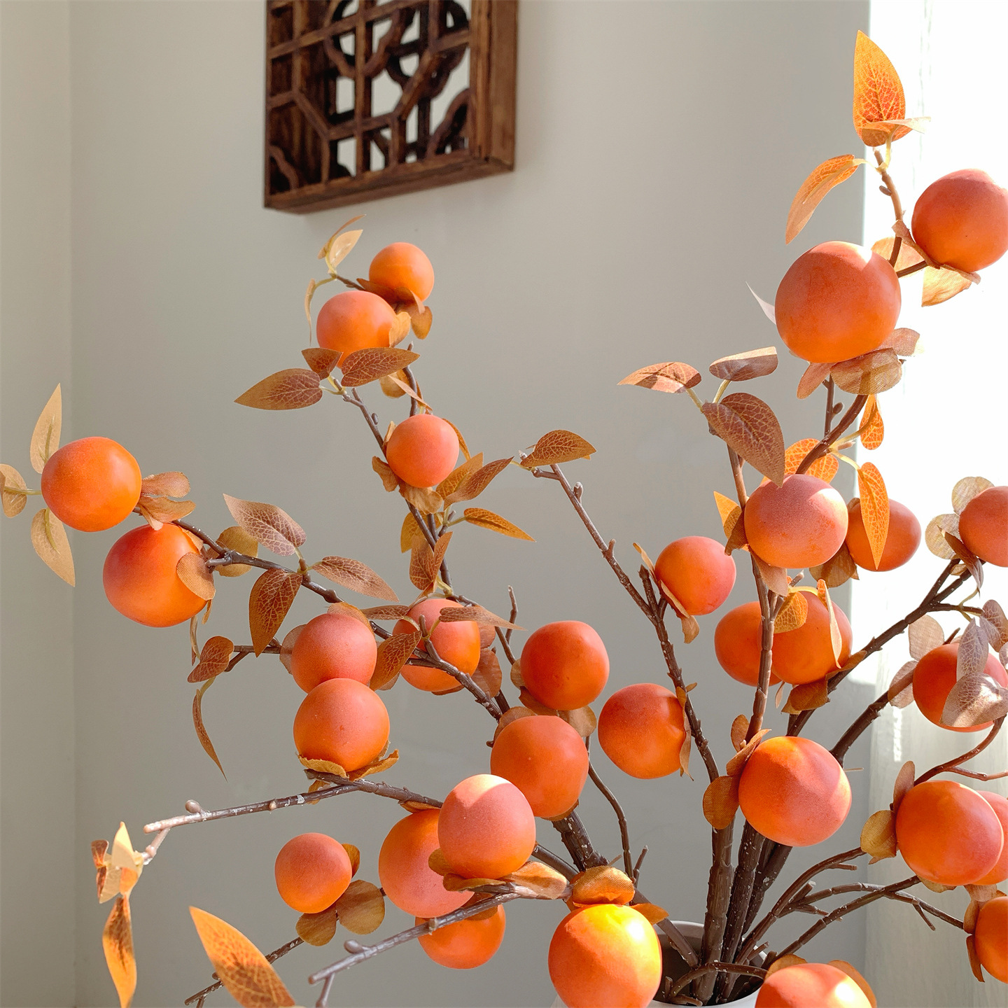 Cành Hồng Như Ý 7 Quả Decor Nhà_thumbnail_4