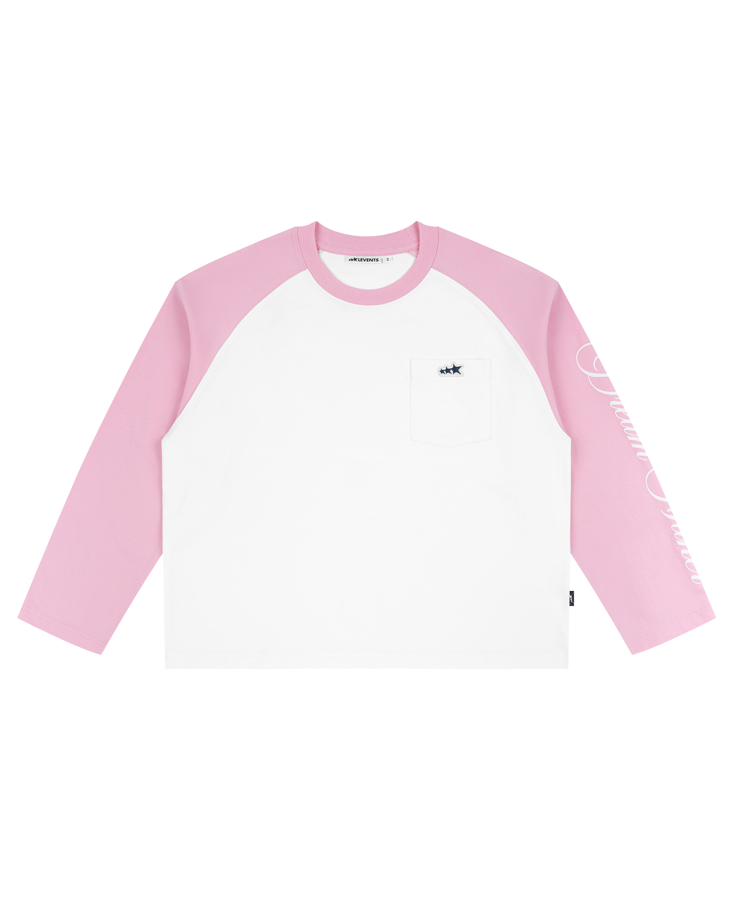 Levents® Button Raglan Long Sleeve Boxy Tee