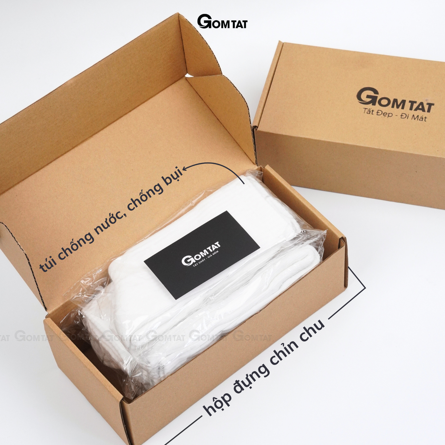 Combo tất cổ cao, cổ trung nam nữ GOMTAT, chất liệu cotton đệm xù êm chân - TATXU-TRON_thumbnail_4