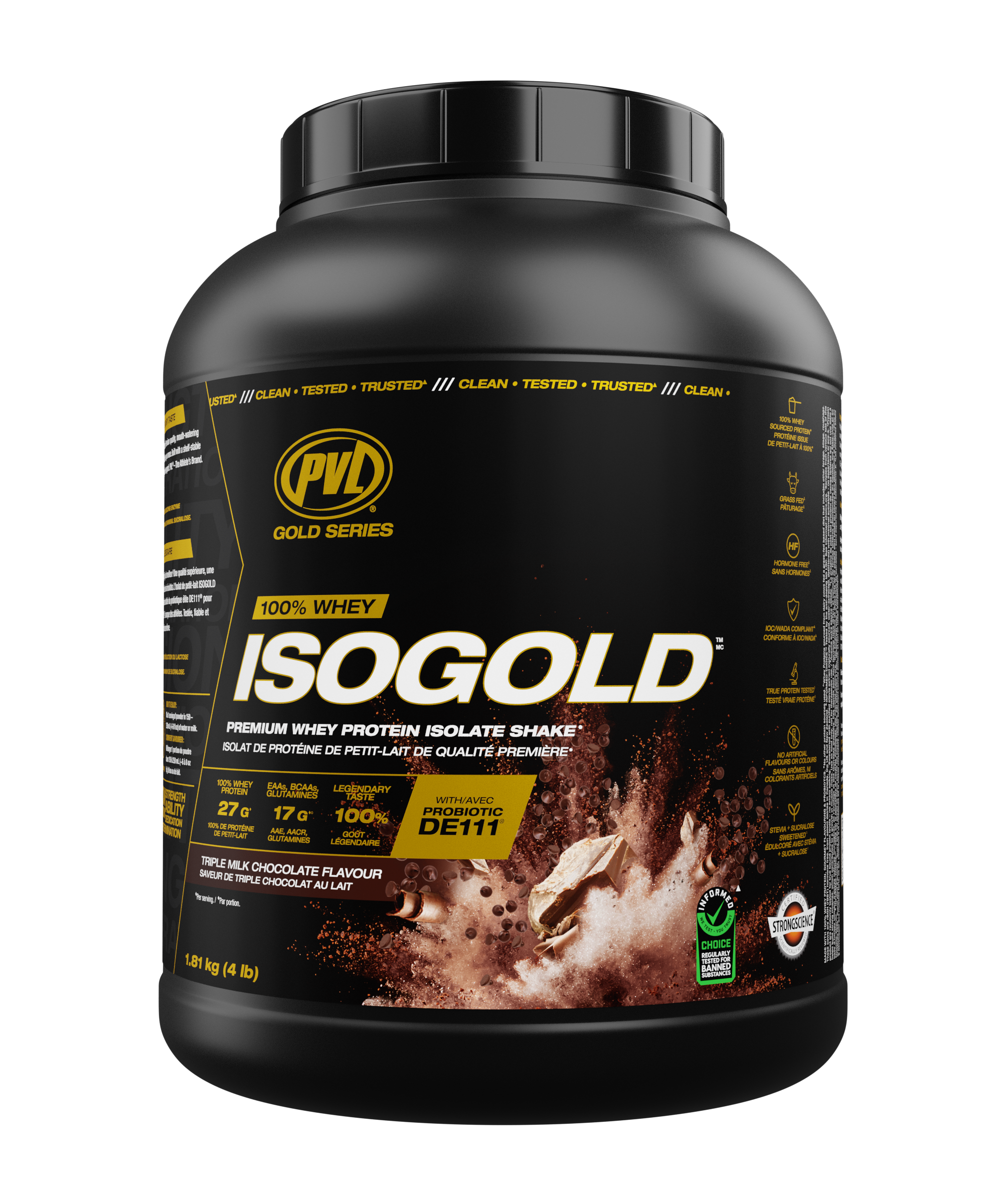 PVL ISO Gold - Premium Whey Protein With Probiotic, 4 Lbs (1.81kg)_thumbnail_1