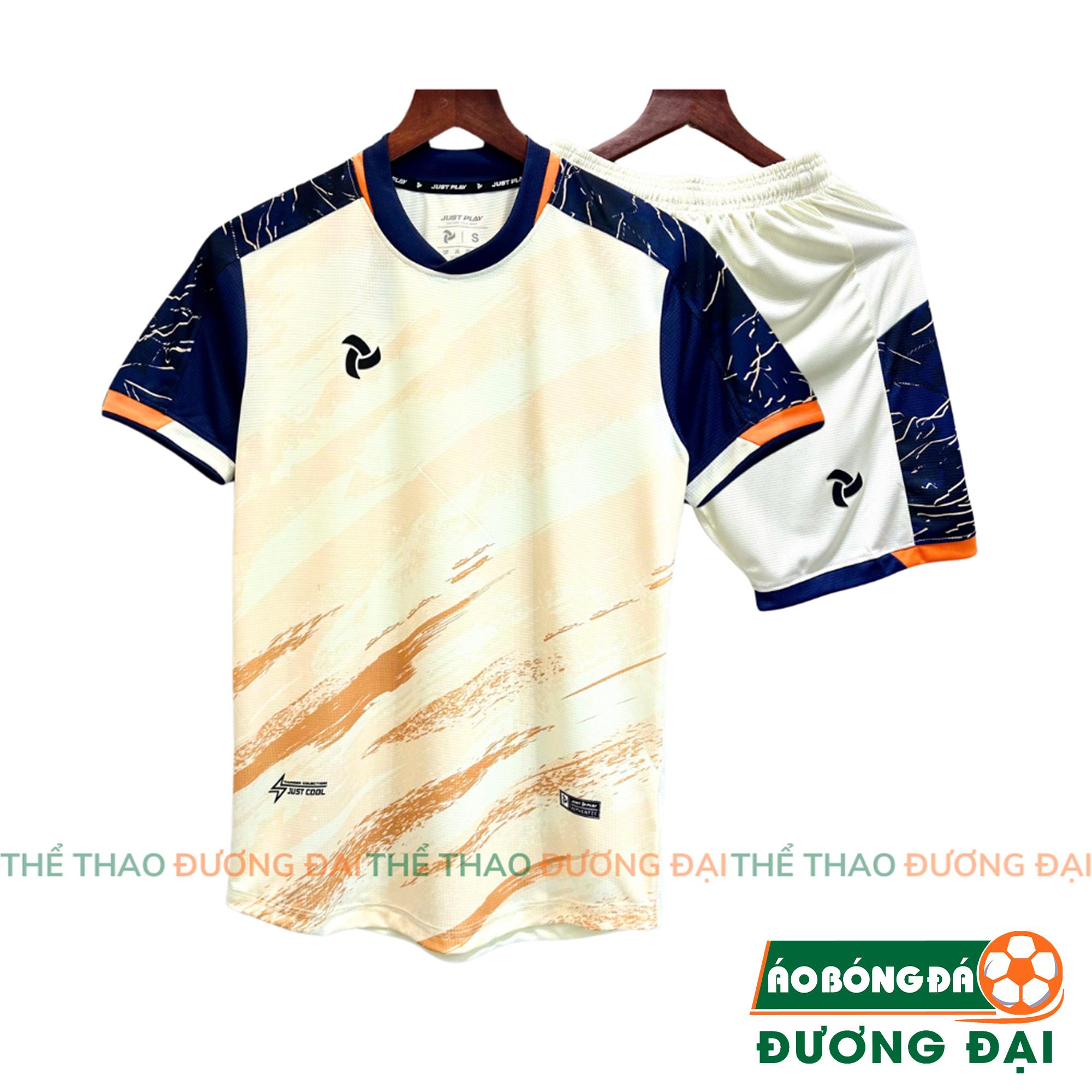 Quần Áo Bóng Đá Just Play Thunder Kem Thun Mè Cao Cấp Thoáng Khí Thể Thao Đương Đại