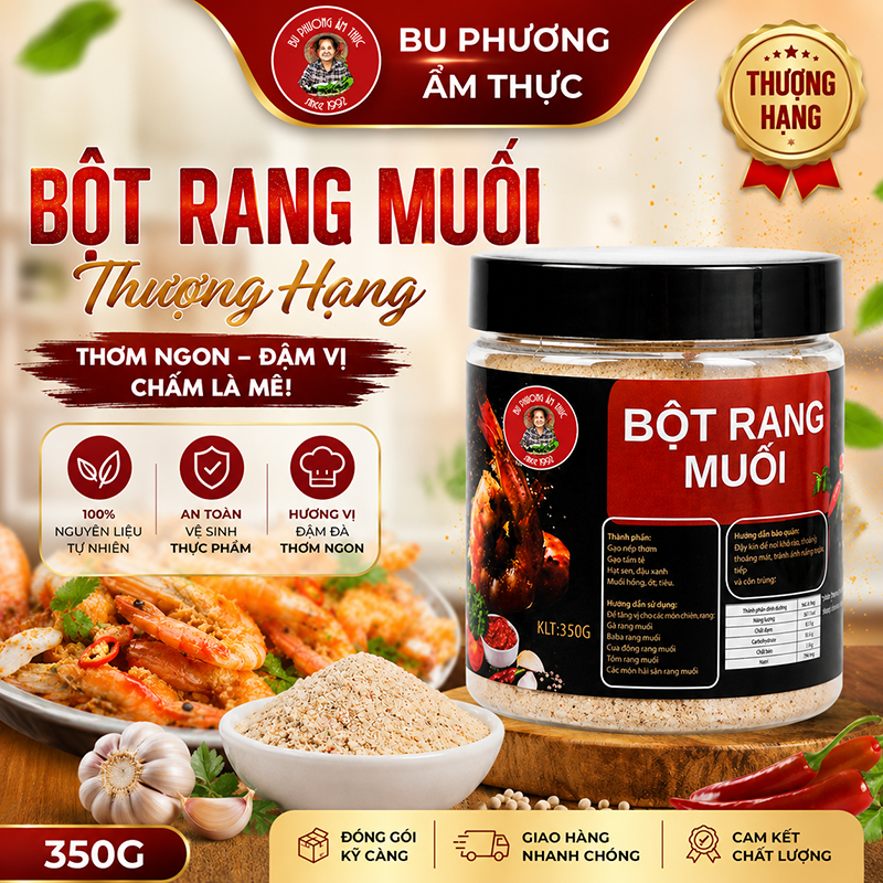 Bột Rang Muối Bu Phương 350G – Gia Vị Gà, Tôm Rang Muối - BP07