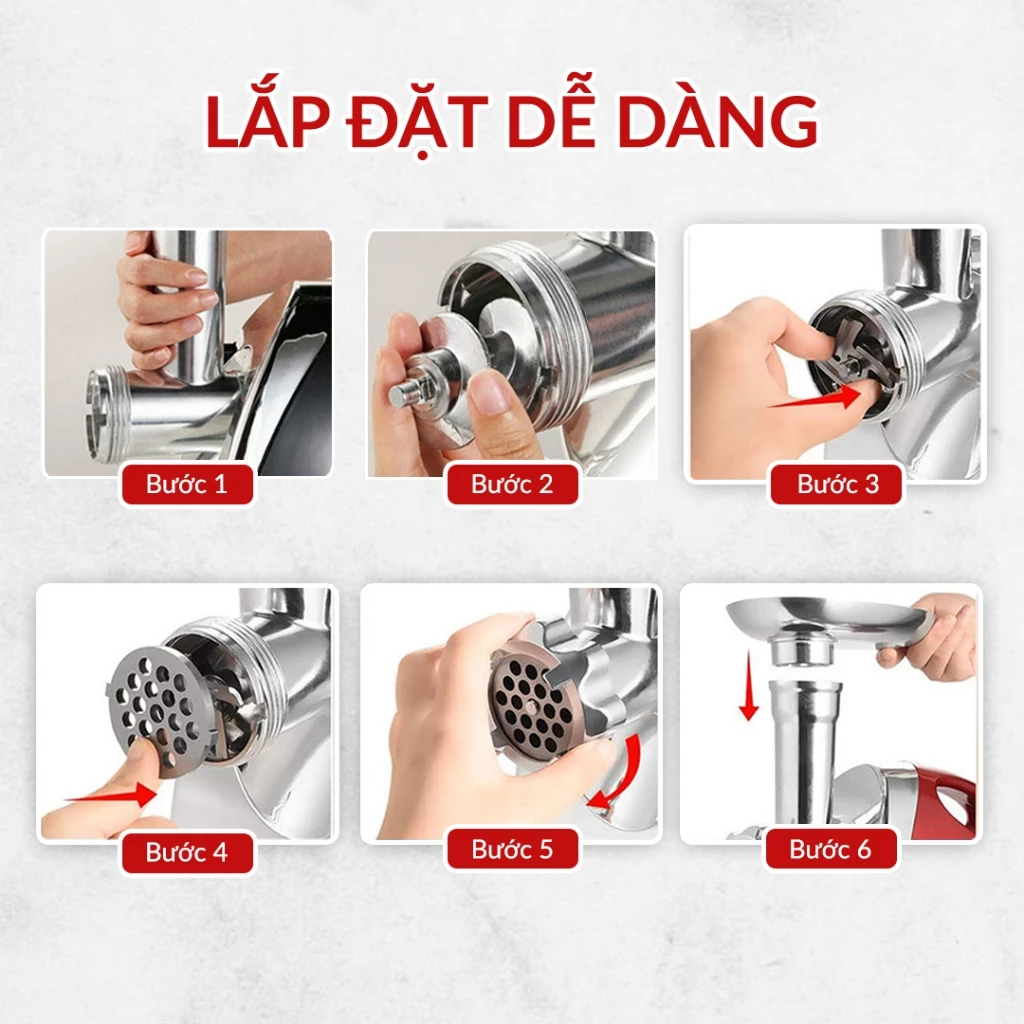 Máy xay thịt công nghiệp, máy làm xúc xích VENKO MG2800 -  Công suất 2800W - Xay thịt, giò chả nhồi xúc xích 2in1 - Giá rẻ_thumbnail_3