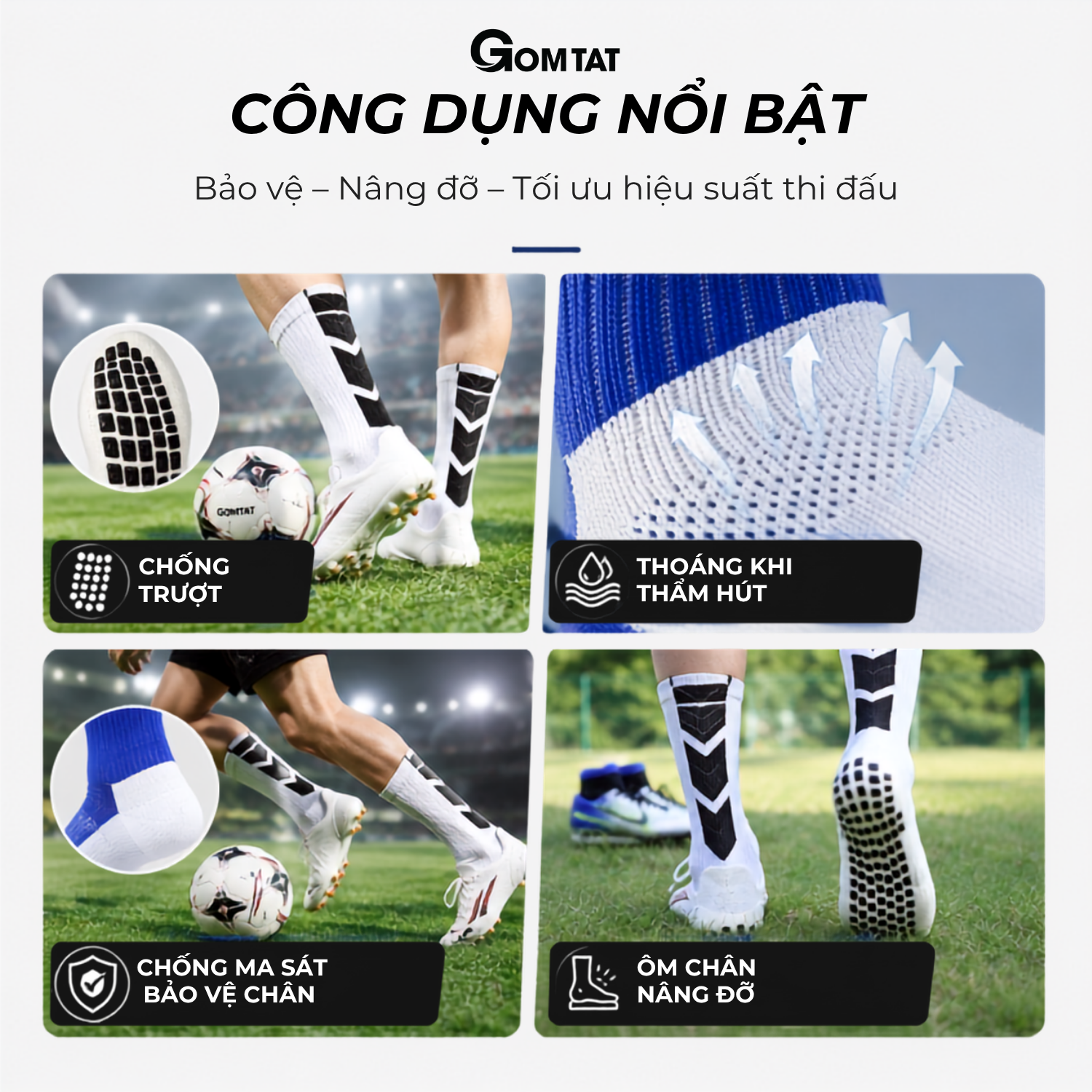 Combo tất thể thao nam đá bóng GOMTAT, chất liệu cotton, silicon chống trượt - TIA-DB-506_thumbnail_4