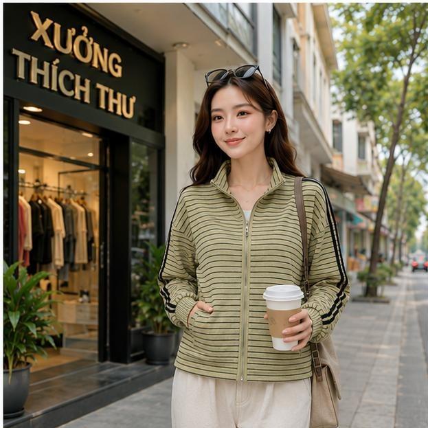 Thích Thư Áo Khoác Thun Mã G44 - Chất Liệu Cao Cấp Mềm Mịn Co Giãn Tốt Form Suông Thoải Mái Che Khuyết Điểm Phong Cách Trẻ Trung_thumbnail_1
