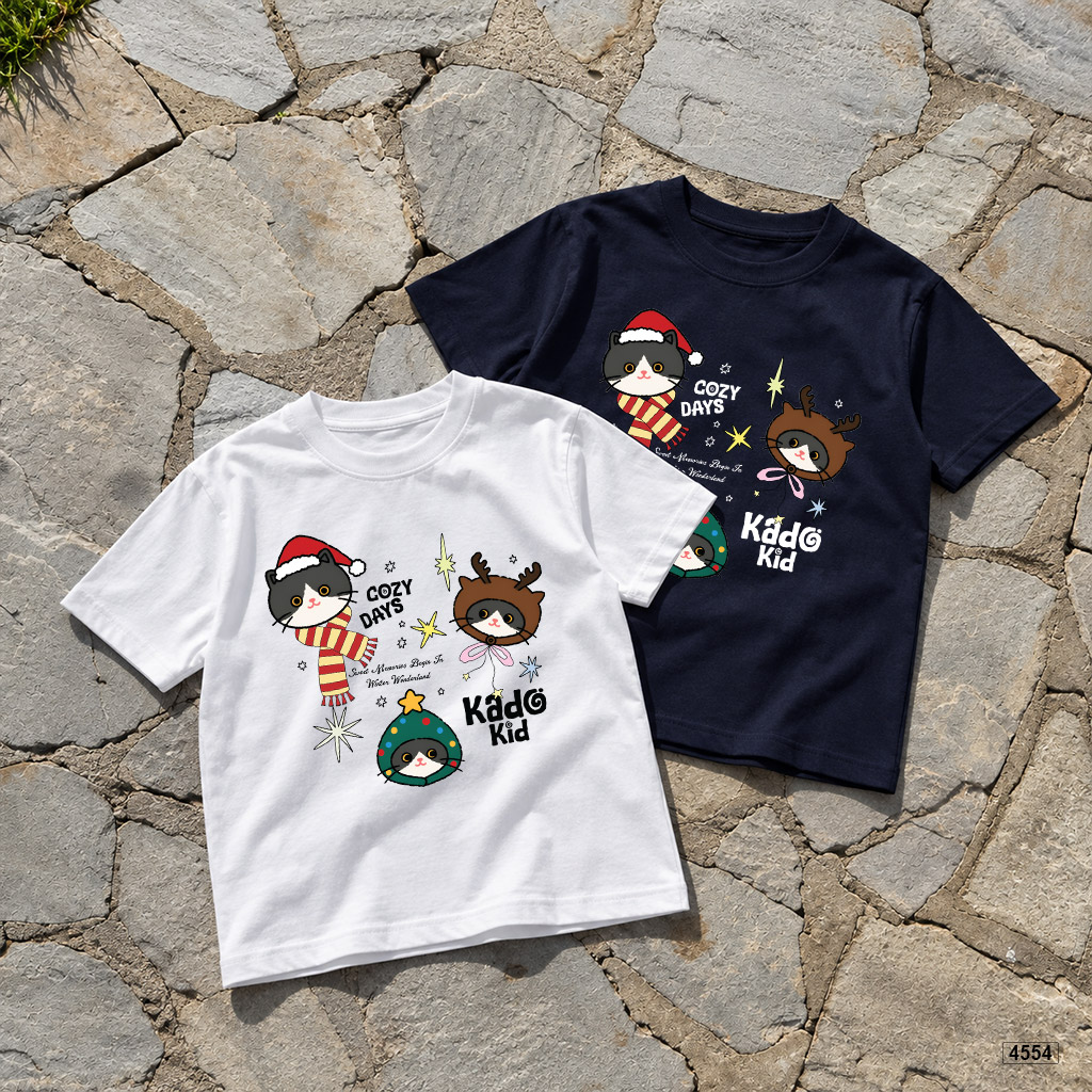Áo thun bé gái form rộng noel mèo xinh Kado 4554_thumbnail_6