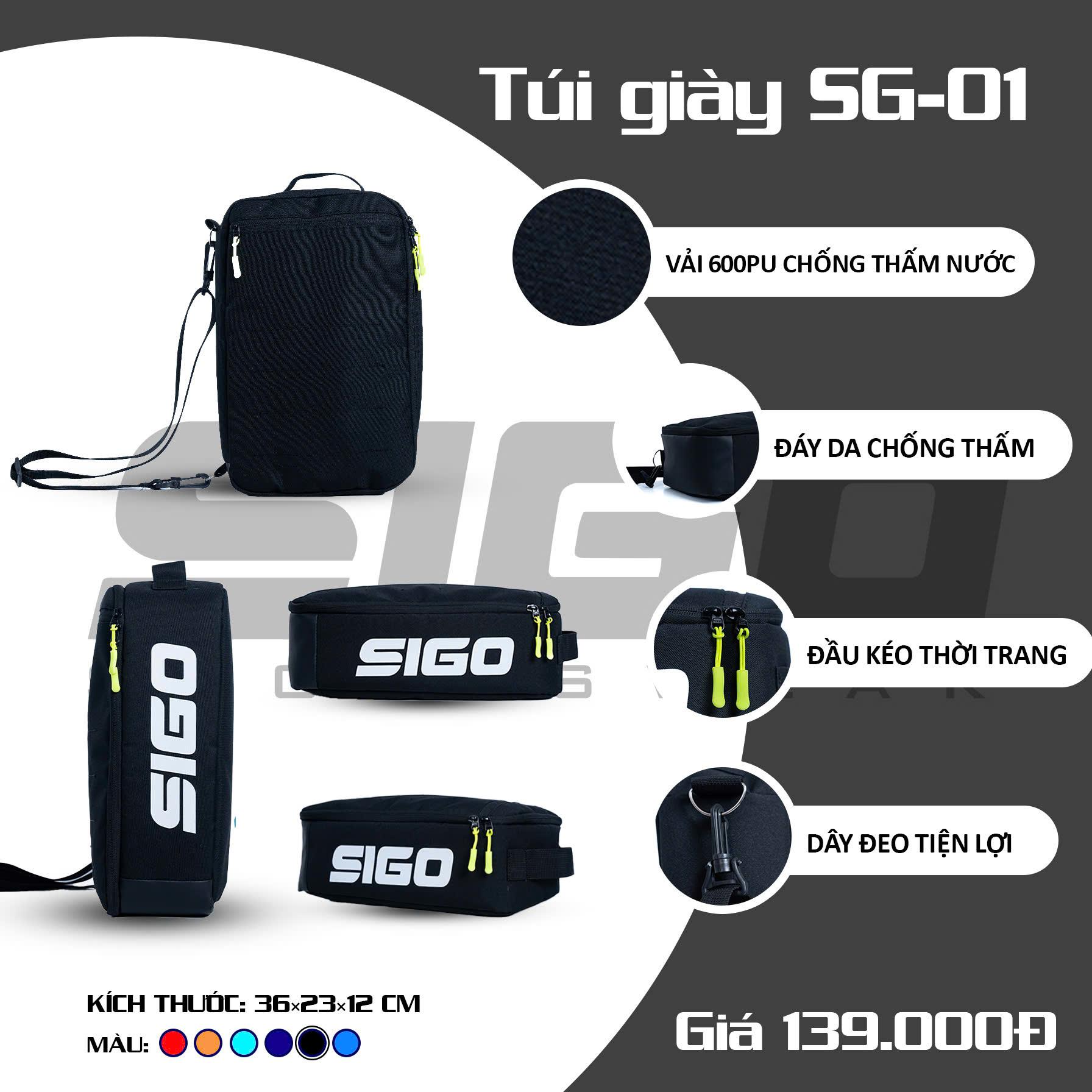 Túi Đựng Giày Hộp Sigo SG01 Kiểu Dáng Năng Động Chống Nước Nhẹ Thể Thao Đương Đại_thumbnail_4