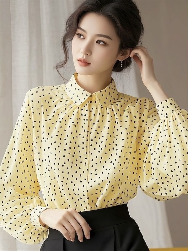 MS LU0807352- Áo sơ mi chấm bi
