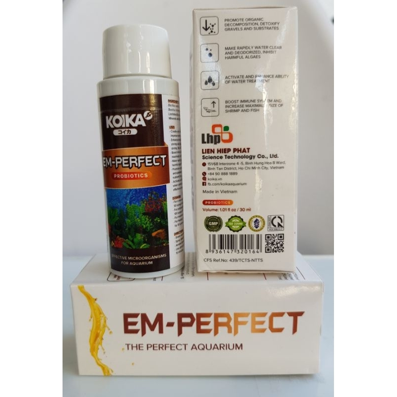 KOIKA Probiotics water treatment for aquarium fish, shrimp, and plants EM-PERFECT 30ml_thumbnail_3