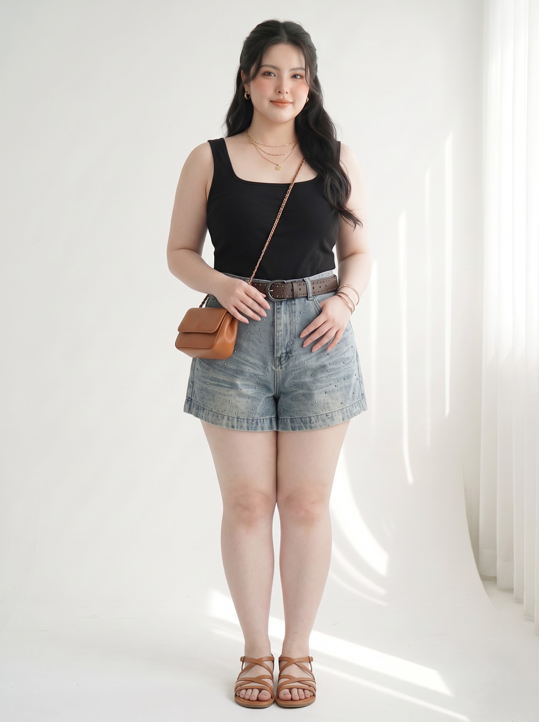 Quần Short Jean Ép Đá Wash Loang Lưng Thun Bigsize - Wash Đậm, Wash Nhạt - Size 30–35, Vừa 55–90kg - T-QSJ1333_thumbnail_3