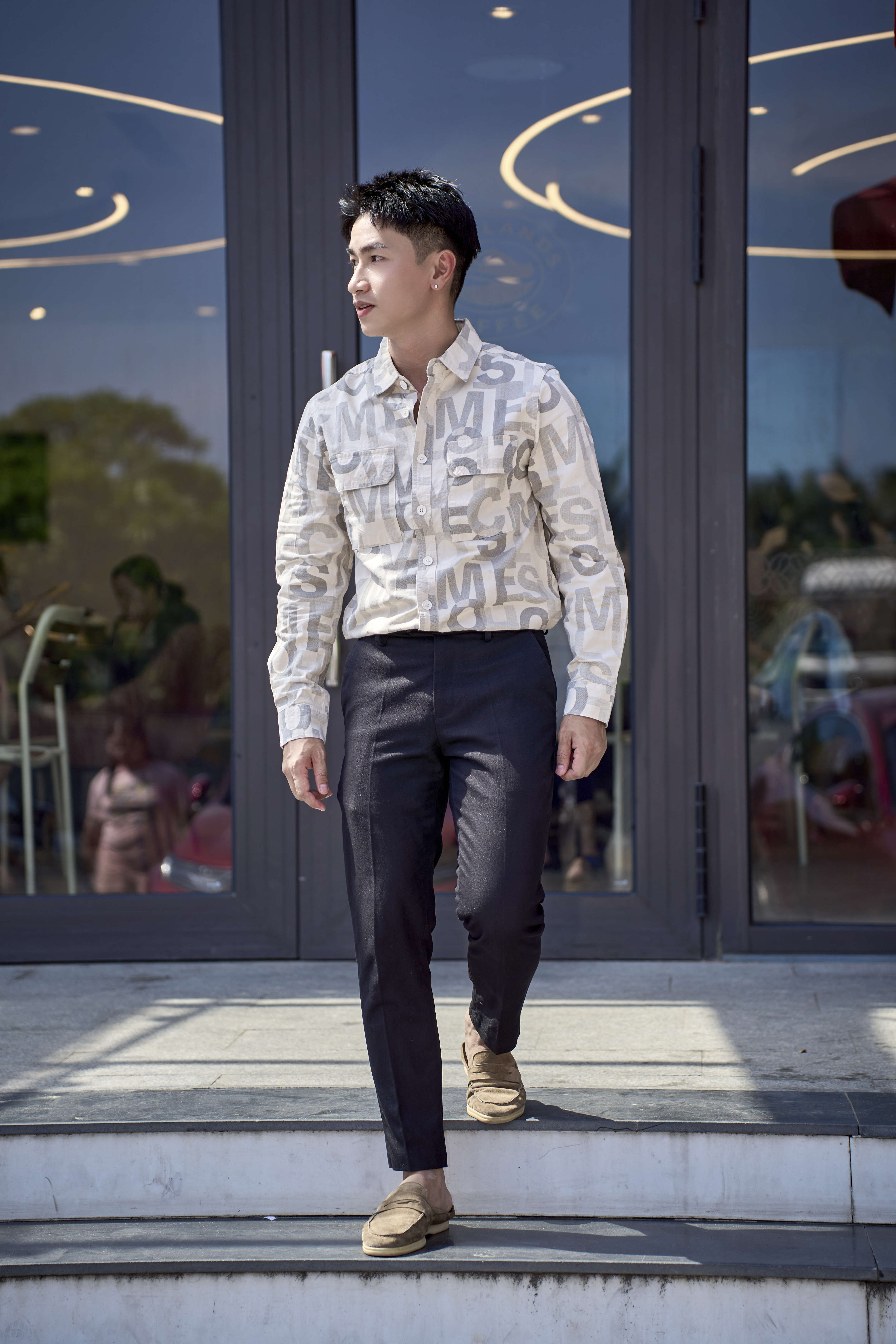 SA120 - Áo Sơ Mi Nam Tay Dài Phong Cách Nhật Bản In Chữ Mẫu Quả Mơ Trắng Chất Cotton Mềm Mại_thumbnail_9