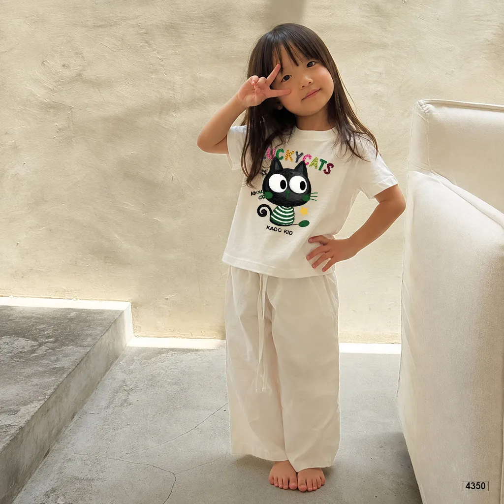 Áo thun bé trai bé gái form rộng Lucky Cats Kado 4350_thumbnail_2