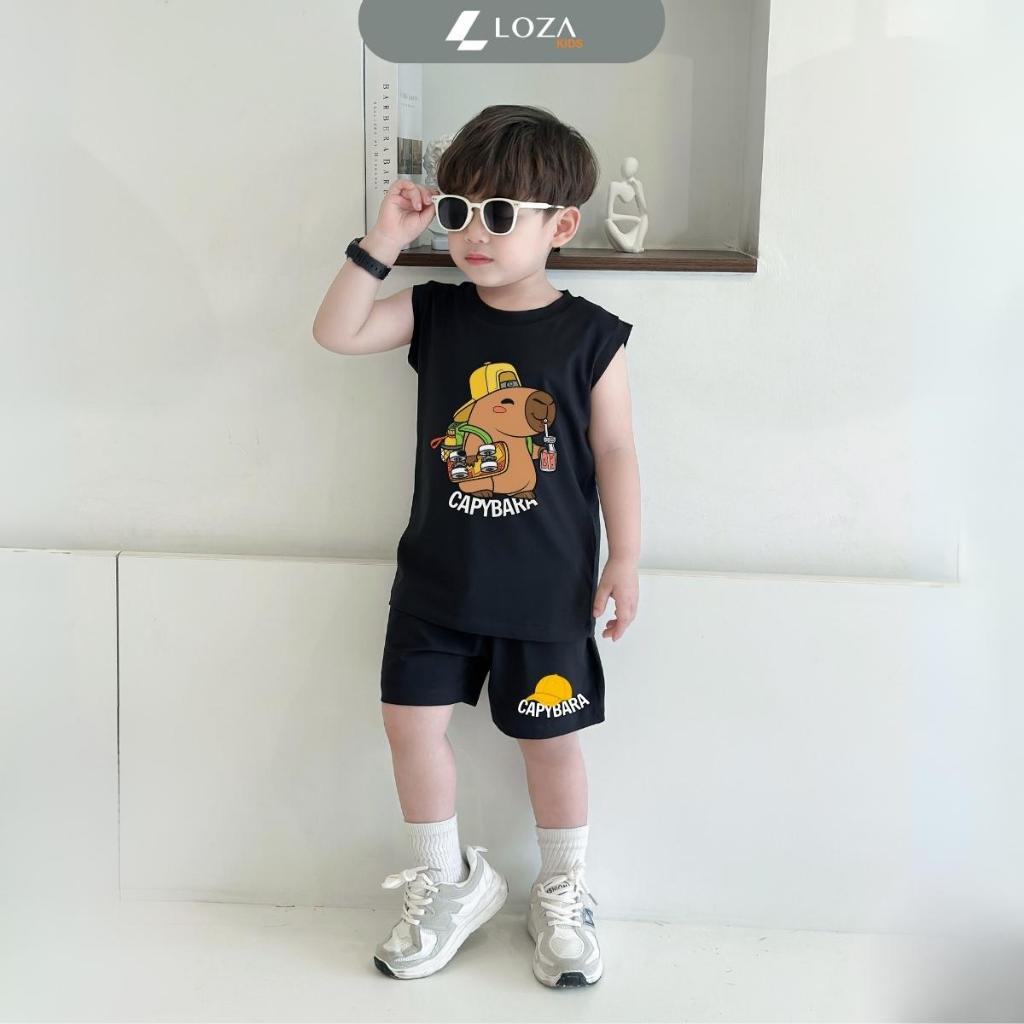 [XẢ KHO BỘ BA LỖ] Bộ ba lỗ cho bé trai nhiều mẫu lẻ size từ 15-40kg - Quần áo bé trai - Loza Kids XABL01_thumbnail_23