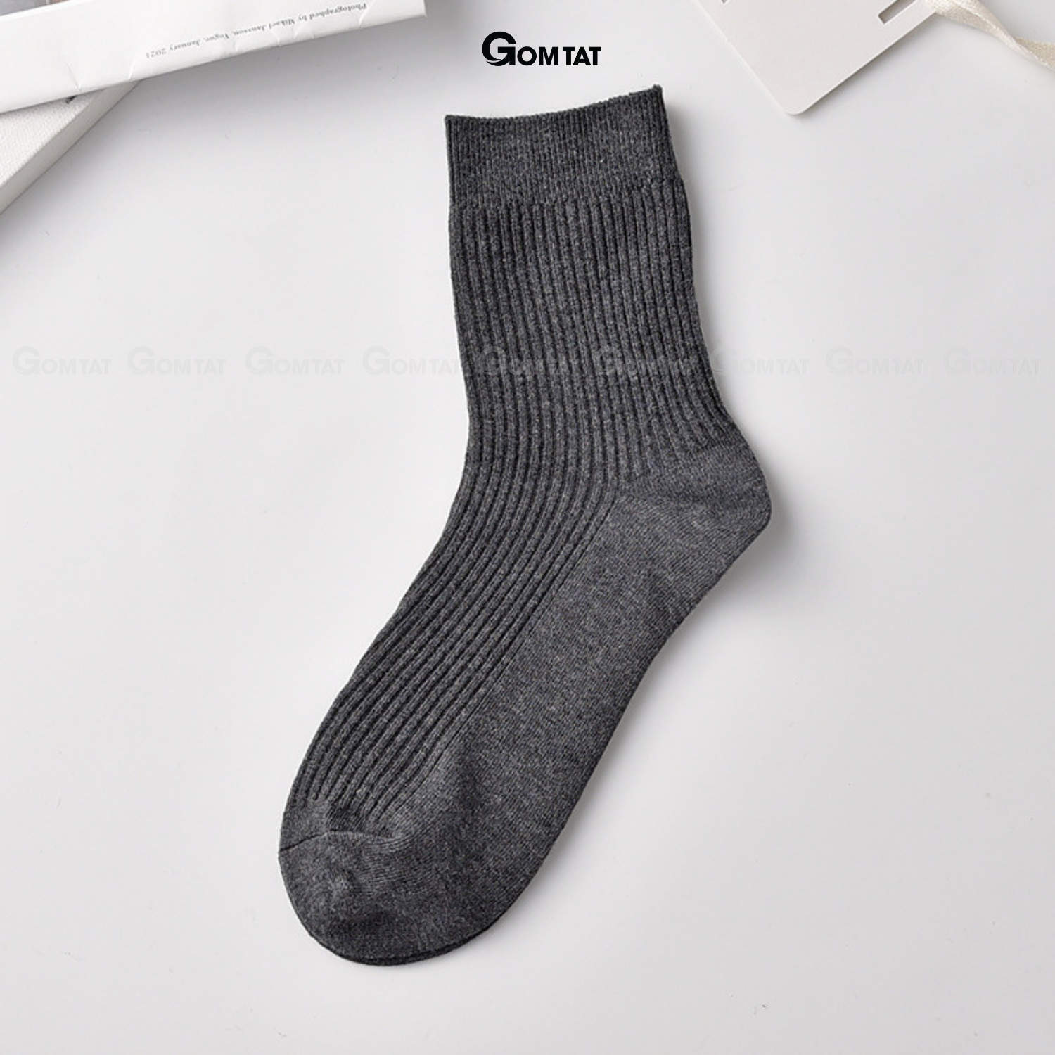 Combo tất vớ cổ cao nam nữ GOMTAT trơn gân tâm, chất liệu cotton cao cấp, khử mùi - MIA-2001_thumbnail_17