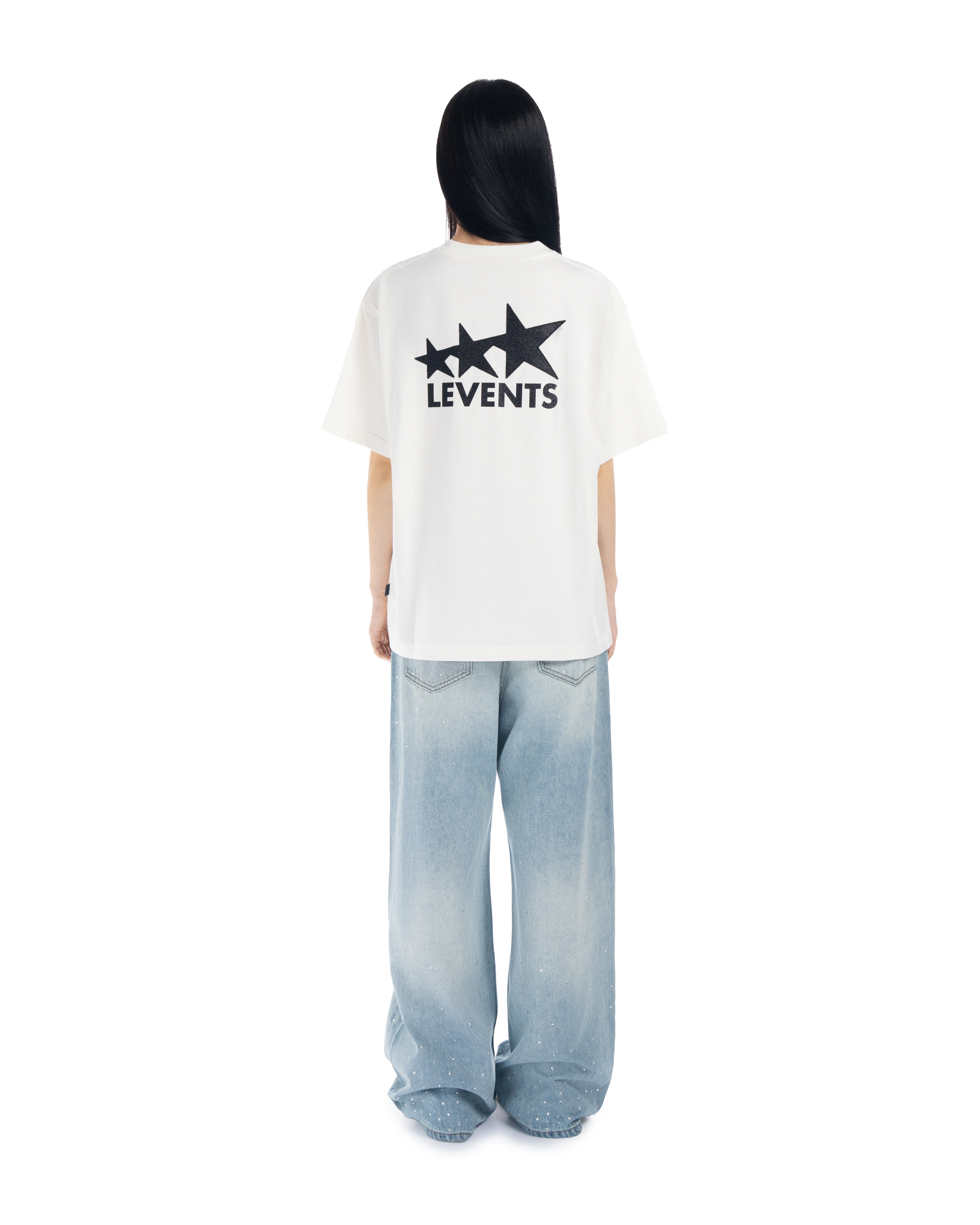 Levents® Blink Blink Signature Logo Semi-Oversized Tee/ White_thumbnail_3