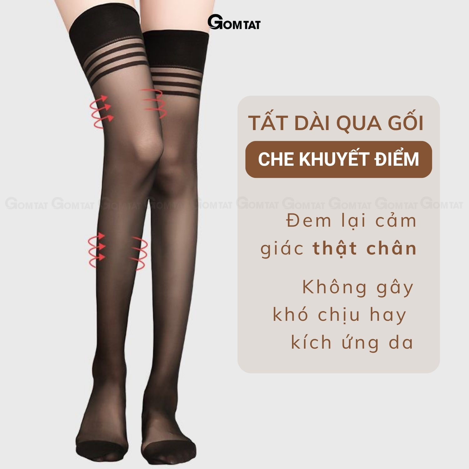 Set 10 đôi tất vớ dài qua gối nữ GOMTAT che khuyết điểm siêu dai, chất liệu sợi poly mềm mịn co giãn - GUO-A104_thumbnail_10