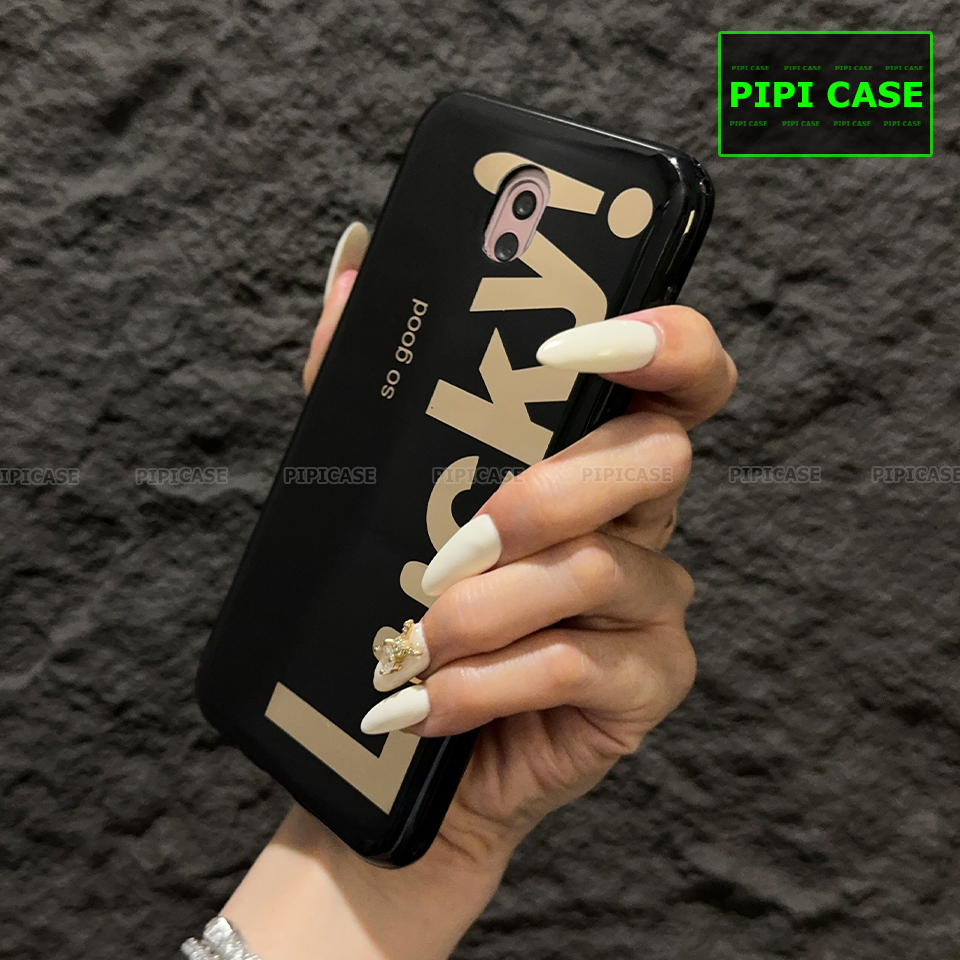 Ốp Lưng Samsung J7 Pro - Lucky - Đen