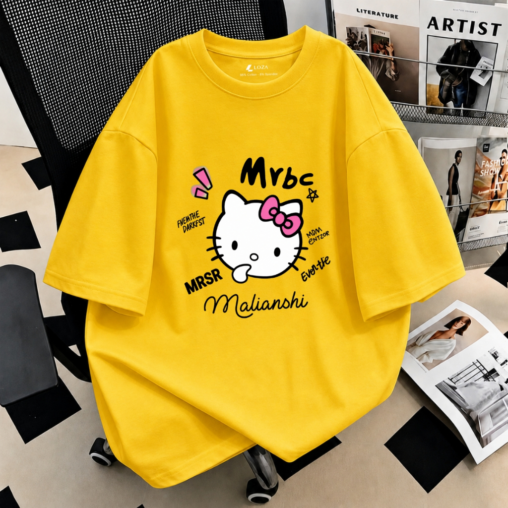 [Form Rộng] Áo phông Mẹ & Bé dáng rộng hình Hello Kitty - Loza AT-RT3676_thumbnail_4