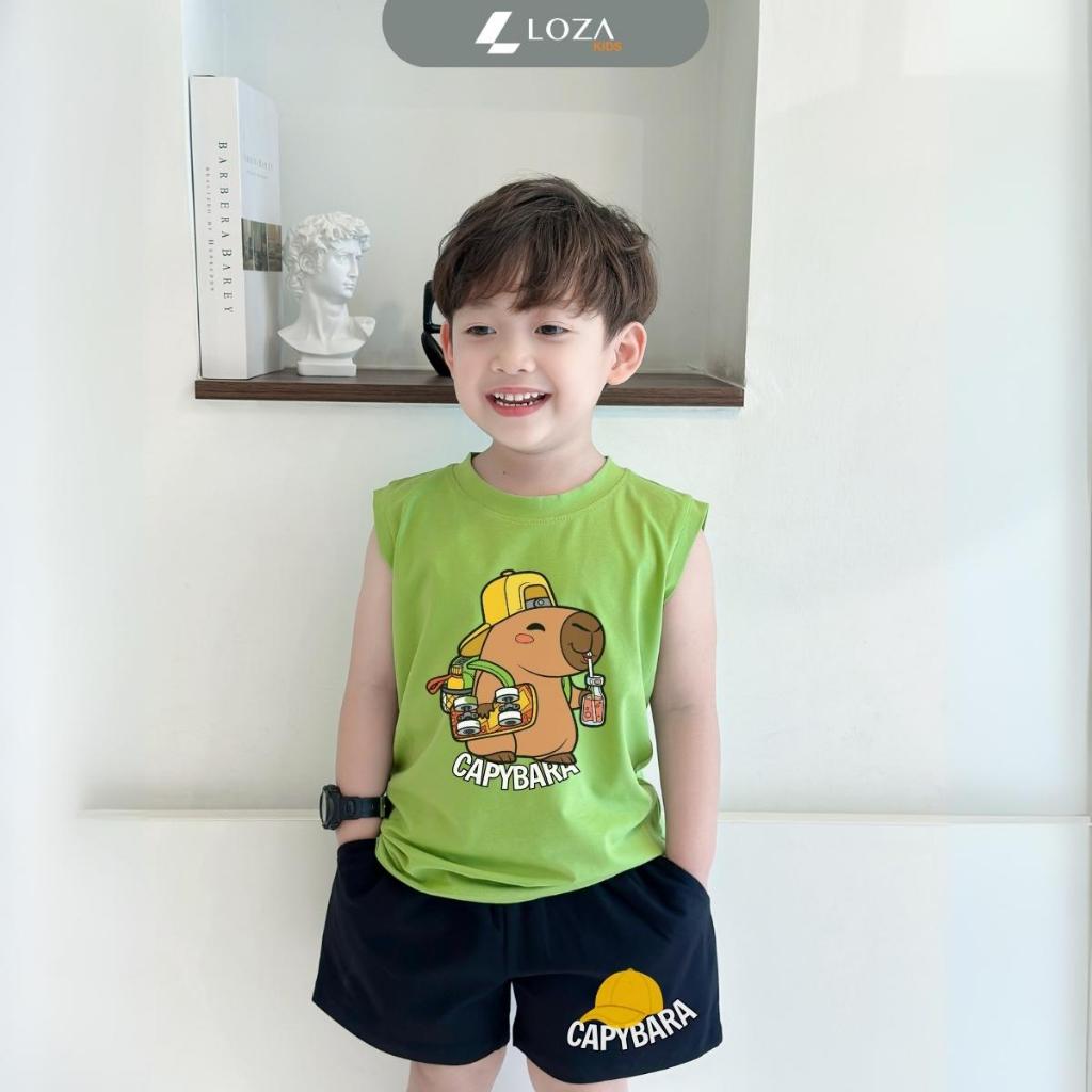 [XẢ KHO BỘ BA LỖ] Bộ ba lỗ cho bé trai nhiều mẫu lẻ size từ 15-40kg - Quần áo bé trai - Loza Kids XABL01_thumbnail_24