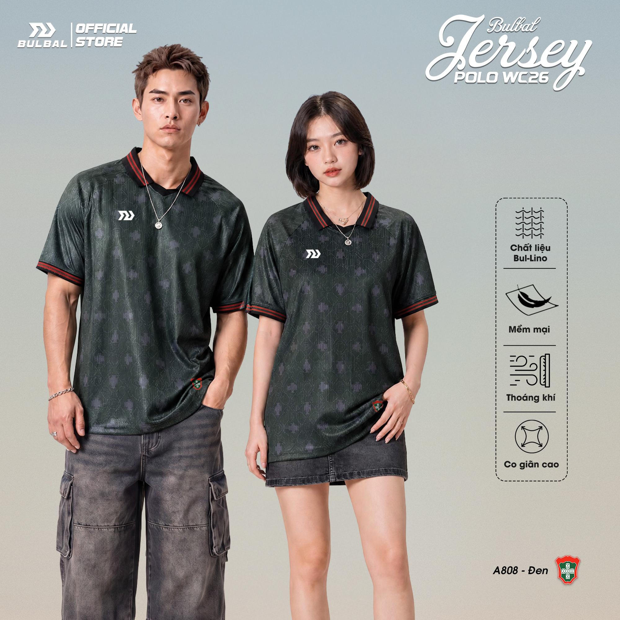 BST Áo Bóng Đá Bulbal Polo Jersey WC26 Vải Dệt Vân Thoáng Khí Thể Thao Đương Đại_thumbnail_7