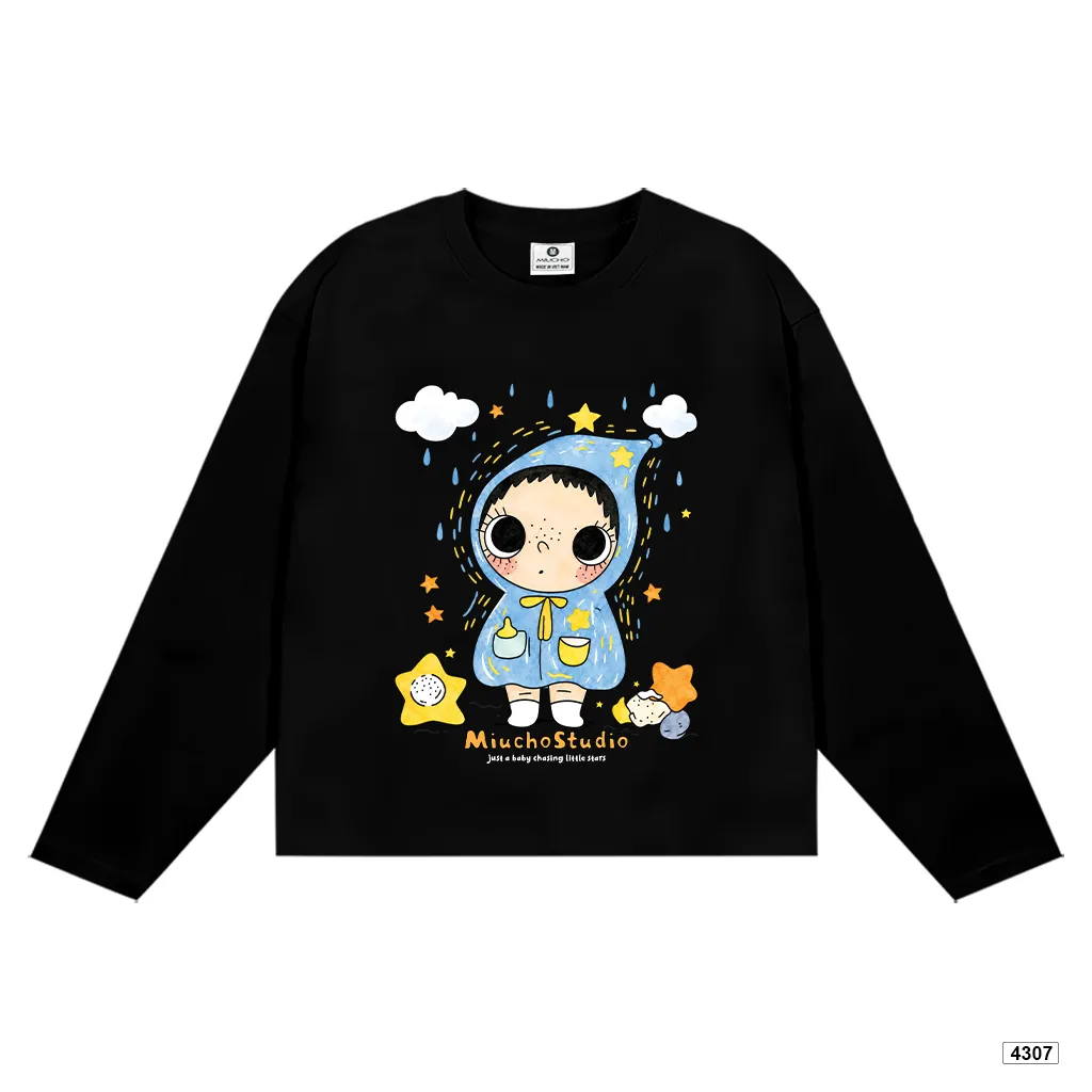 Áo thun tay dài unisex form boxy Miucho 4307_thumbnail_8