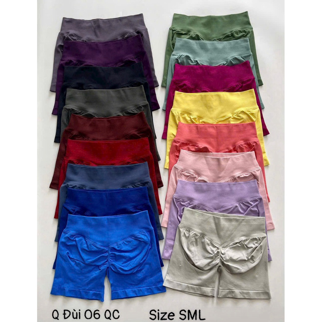 Yumii Sportswear Quần Đùi Thể Thao Tập Gym Chạy Bộ Nữ Chun Mông 06 Lưng Cao Không Tụt Ôm Body Vải Co Giãn Thấm Hút Mồ Hô