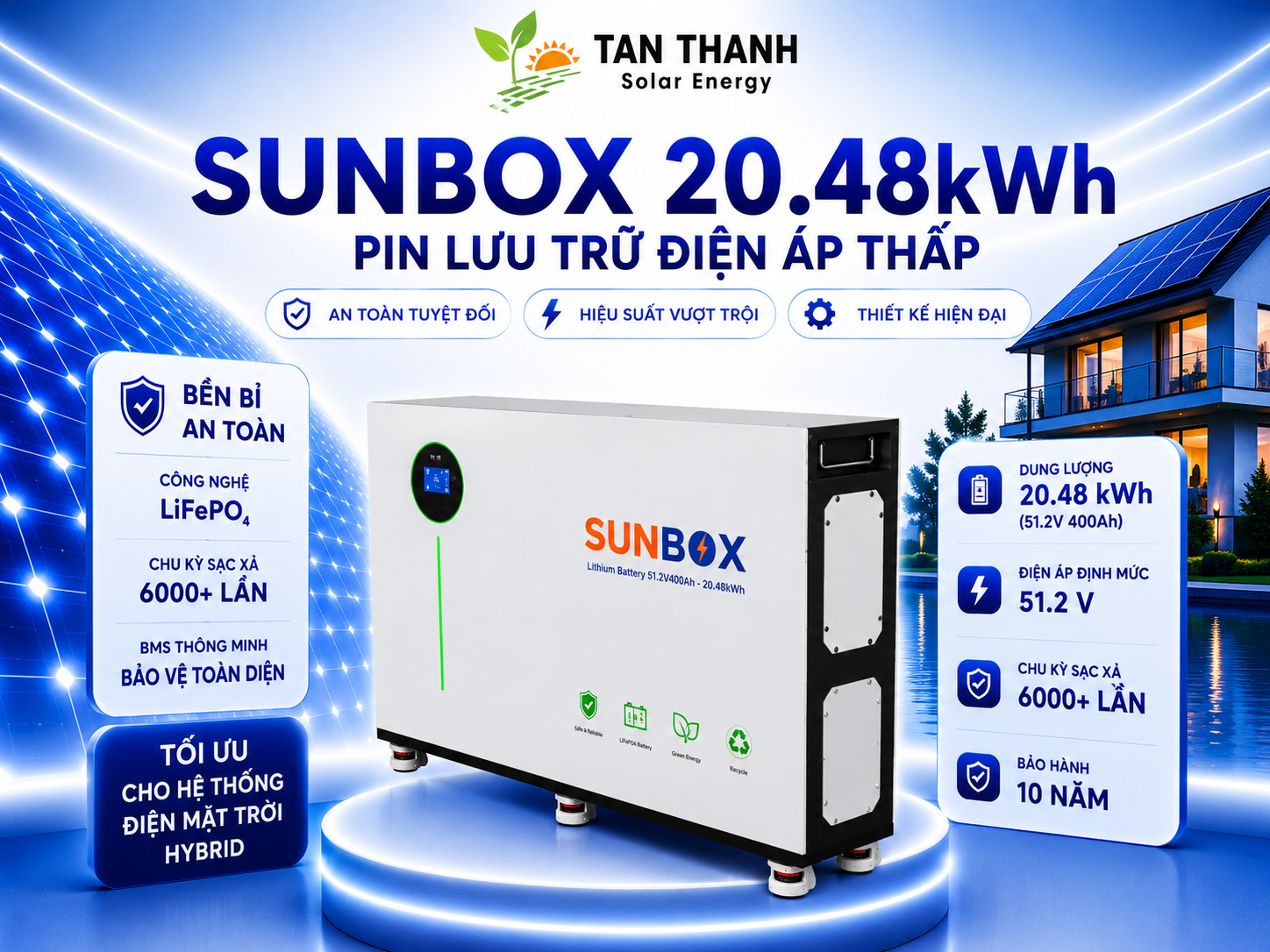 Pin Lưu Trữ Sunbox 20.48kW