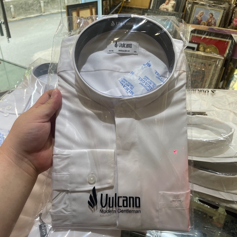 Áo trắng dài tay Vucano 2XL
