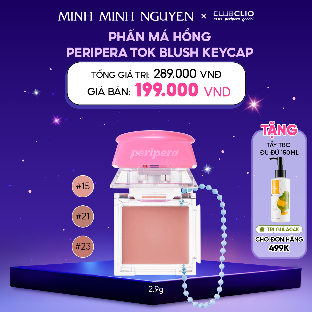 PHẤN MÁ HỒNG PERIPERA TOK BLUSH KEYCAP