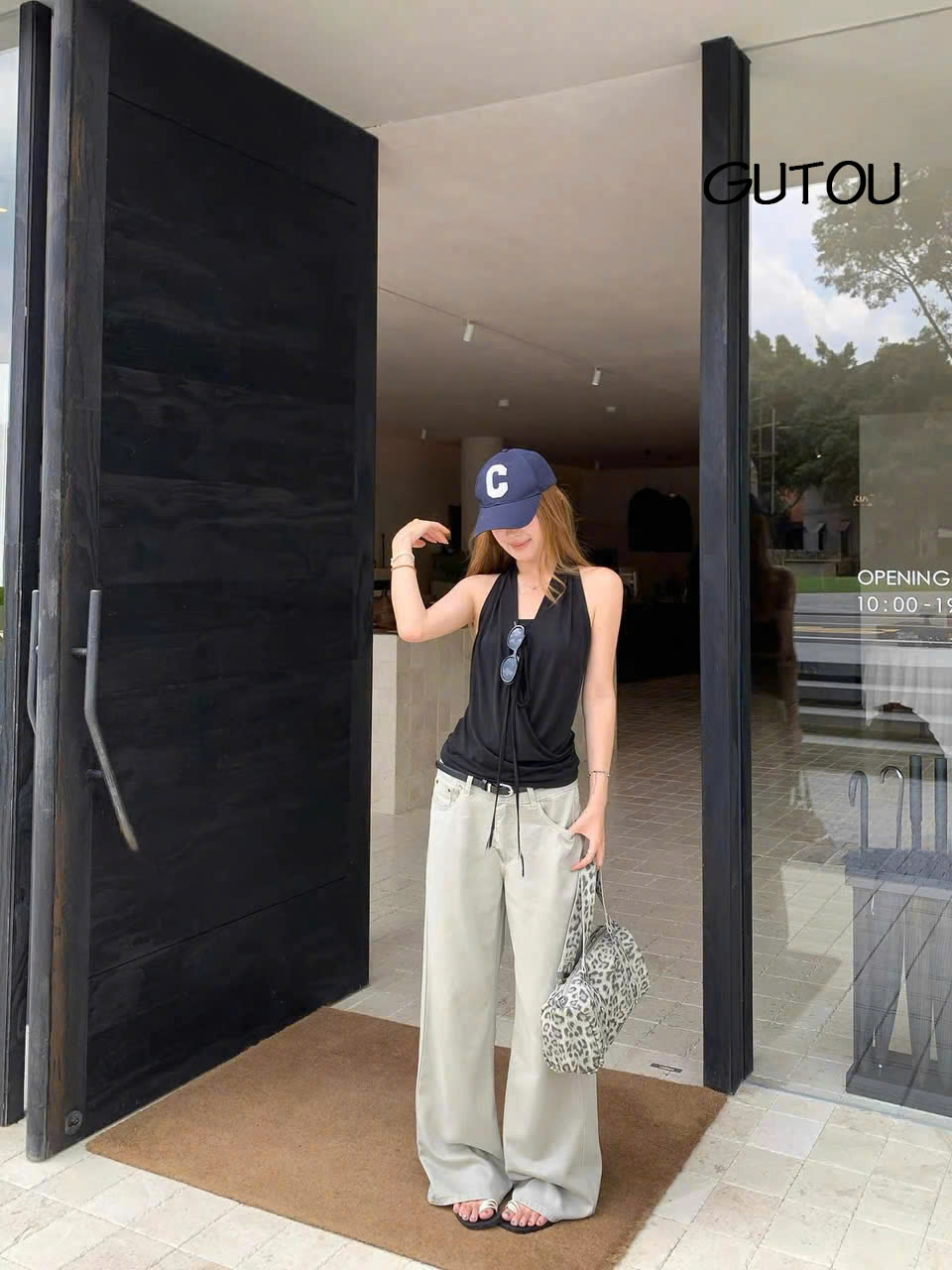[ GUTOU ] Áo Sát Nách Cổ Đổ Thân Đắp Chéo Cột Dây Basic Livia_thumbnail_9