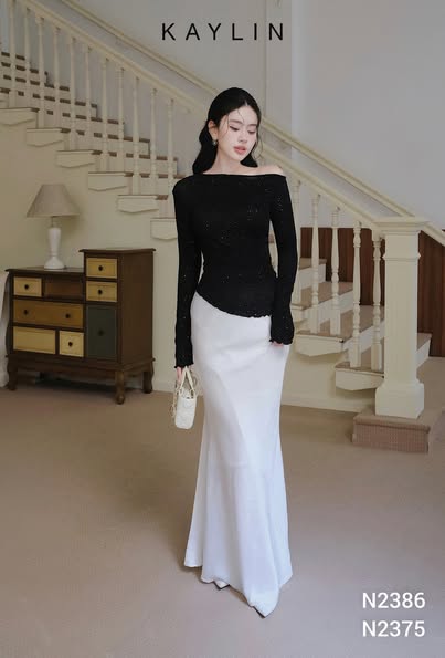 Chân Váy Lụa Tằm KAYLIN Phom Đuôi Cá c