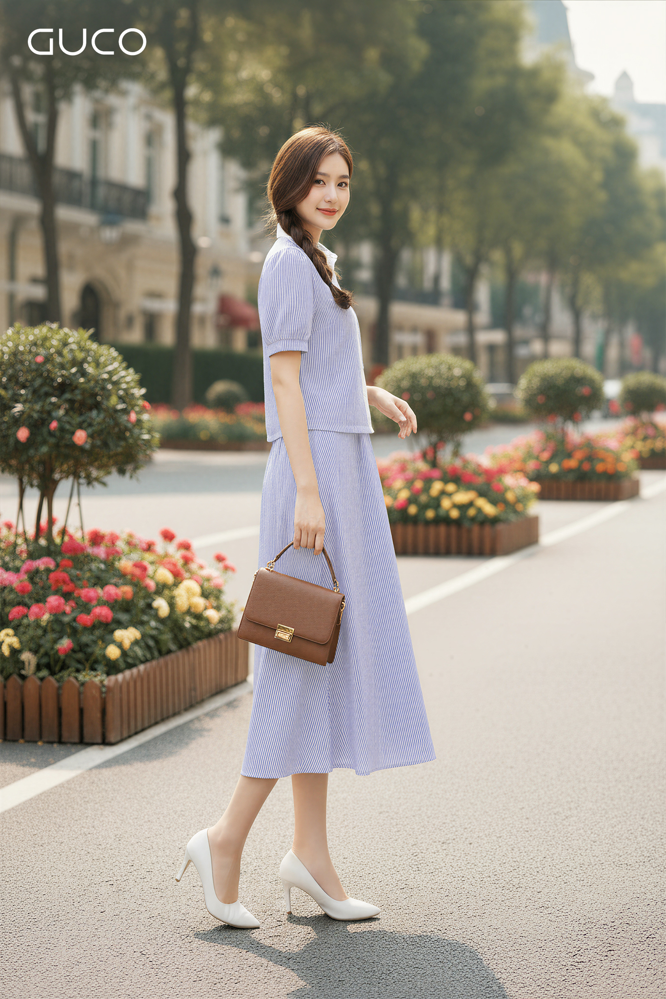 CHÂN VÁY DÀI XÒE - SỌC XANH_thumbnail_2