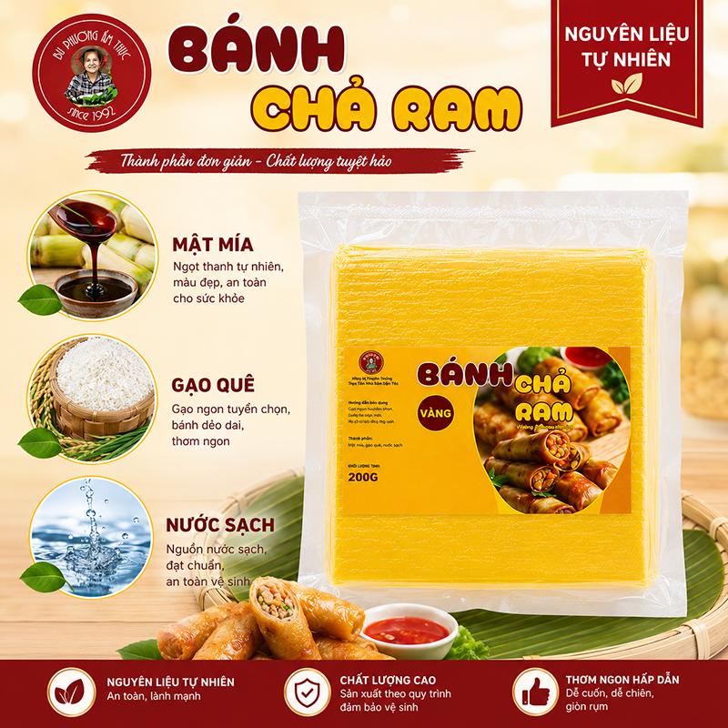 Combo 3 Bánh Chả Ram Bu Phương 200g – Vỏ Cuốn Nem Mềm Dễ Cuốn, Chiên Vàng Giòn Rụm - BP35-3_thumbnail_2