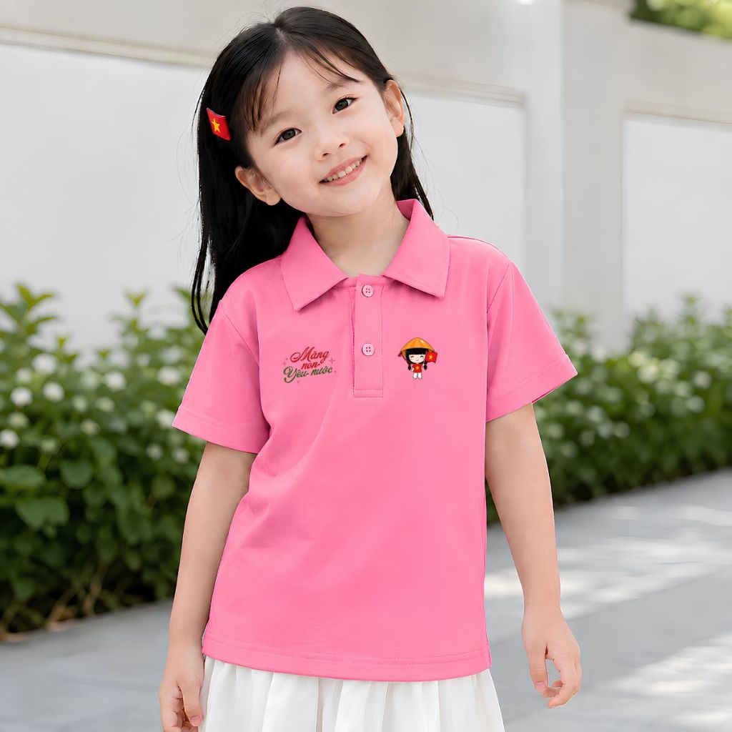 Áo polo cho bé trai và bé gái hình Măng non yêu nước - Loza Mã: PL006_thumbnail_5