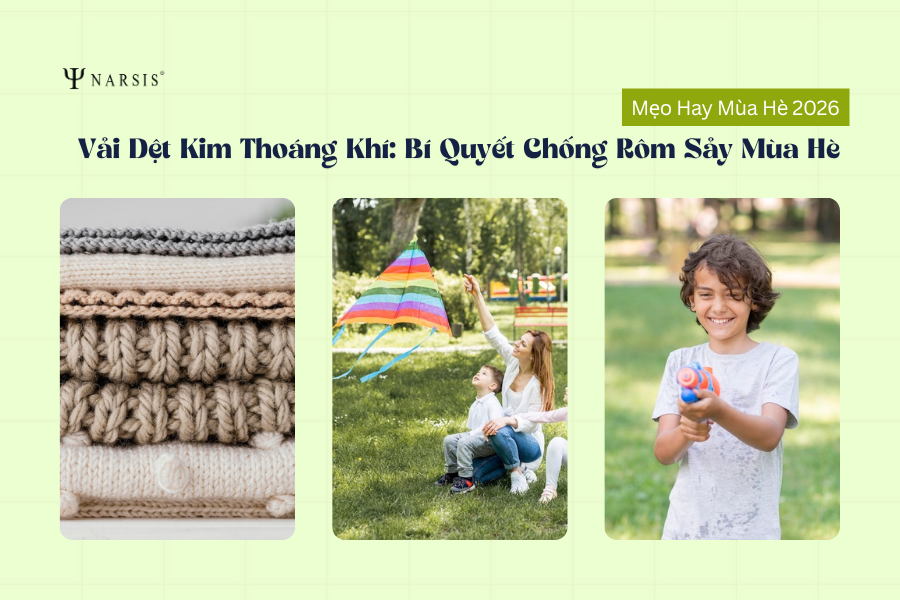 Mồ Hôi, Rôm Sảy Mùa Hè: Bí Quyết Chọn Vải Dệt Kim Thoáng Khí Cho Cả Gia Đình