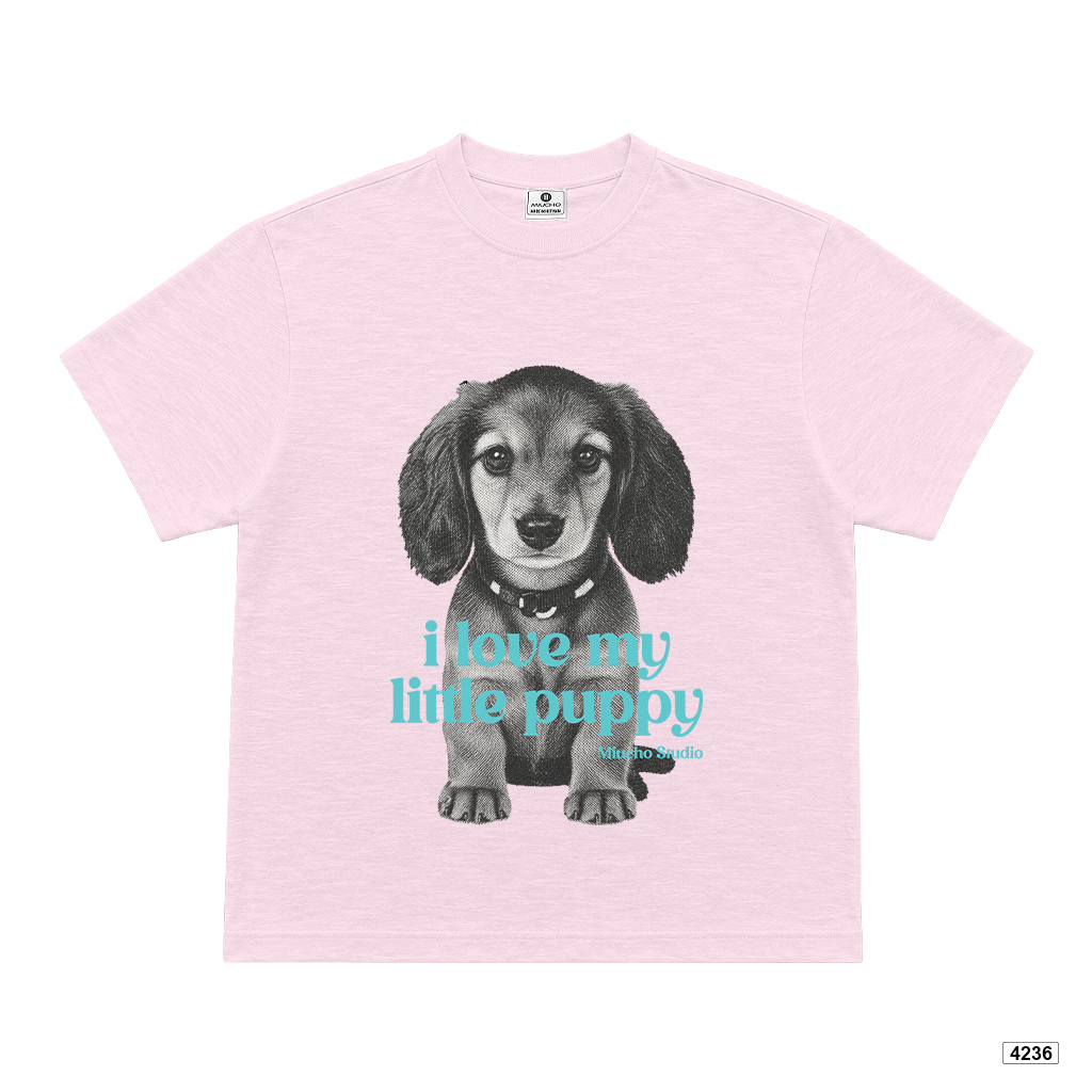 Áo thun boxy nữ Little Puppy chất vải xước thoáng mát Miucho 4236_thumbnail_8