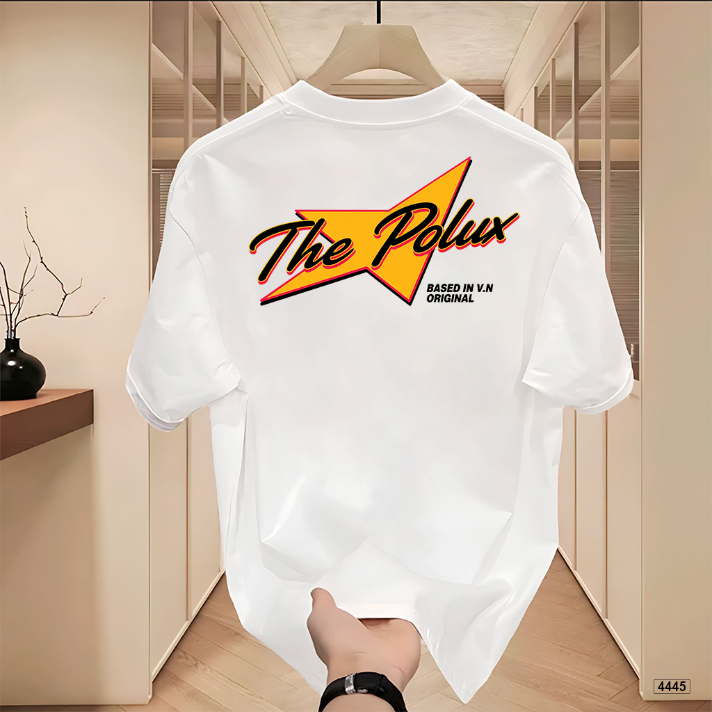 Áo thun nam form rộng logo sao đường phố Polux 4445_thumbnail_3