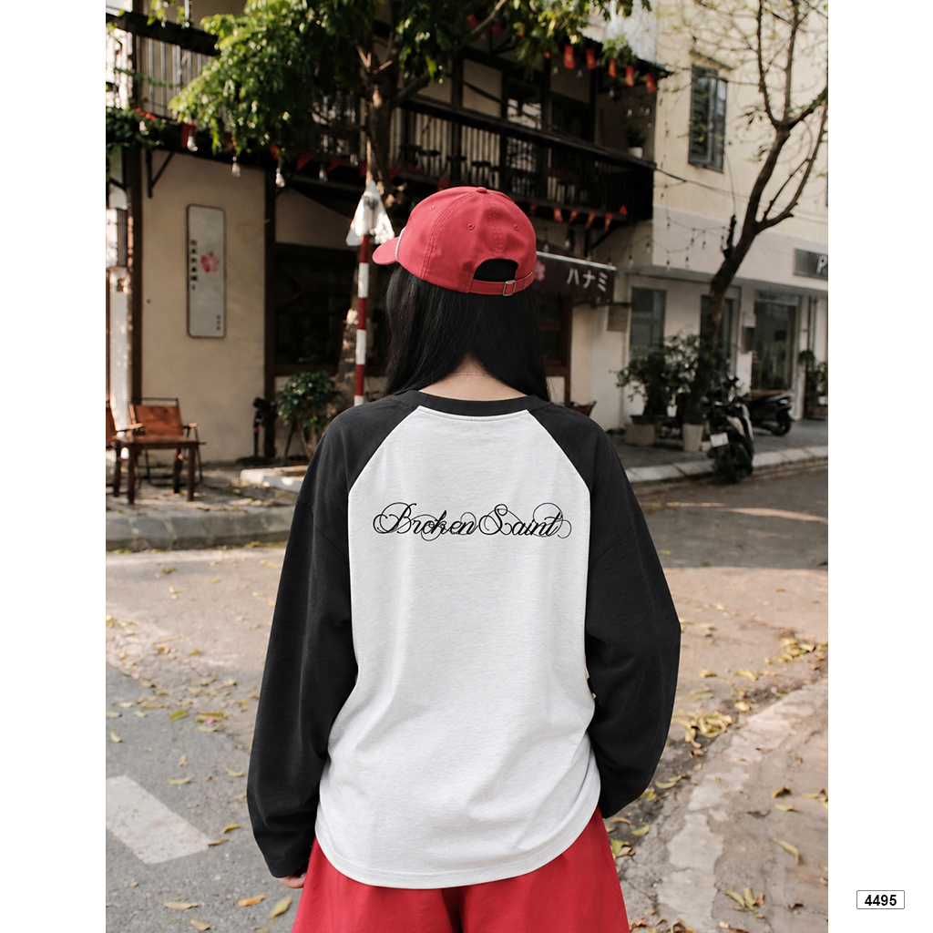 Áo thun tay dài boxy Miucho cotton xược thoáng mát mềm mịn 4495_thumbnail_3