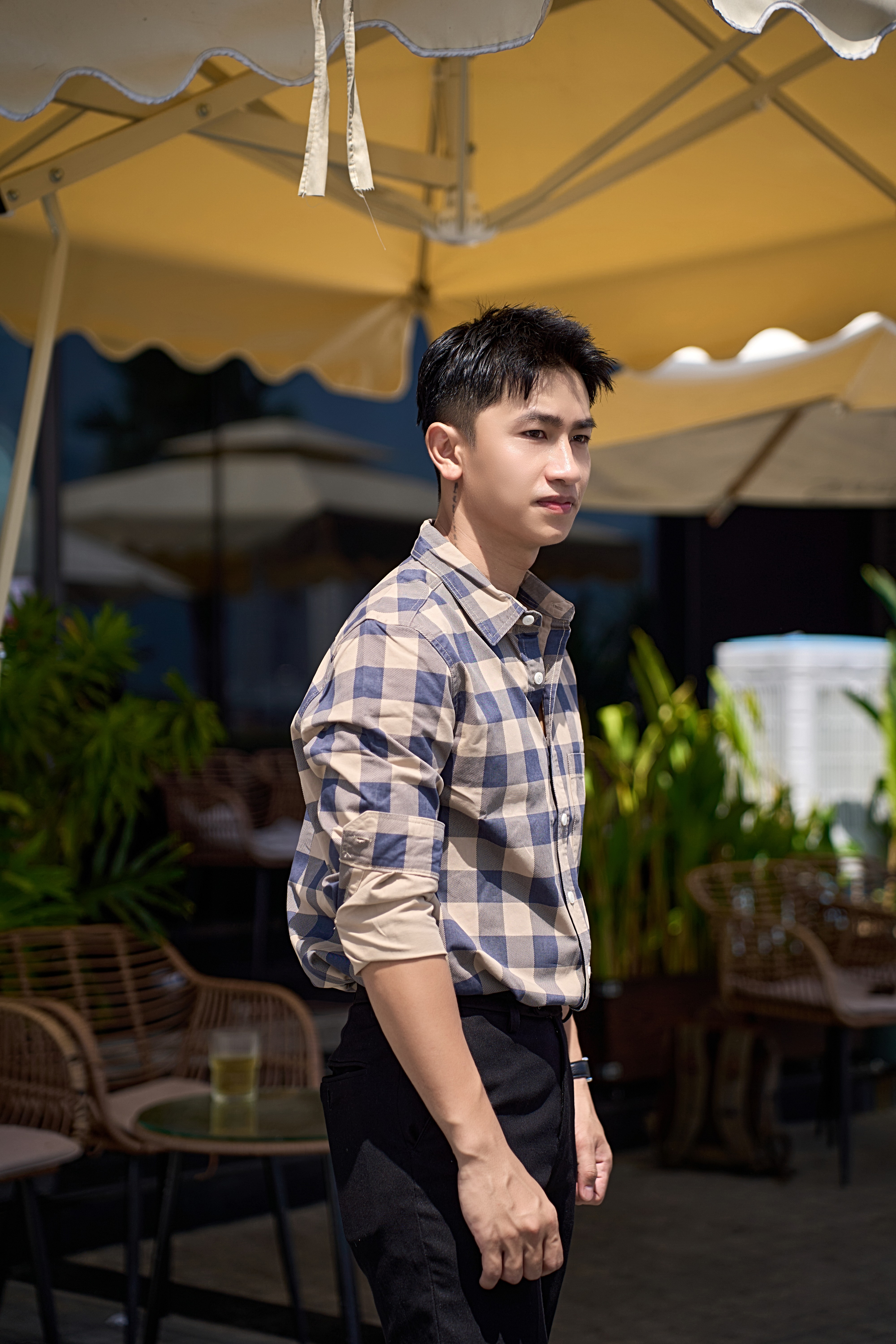 SA132 - Áo sơ mi nam kẻ caro phong cách Nhật Bản, dáng rộng thoải mái, tay dài cổ ve_thumbnail_10