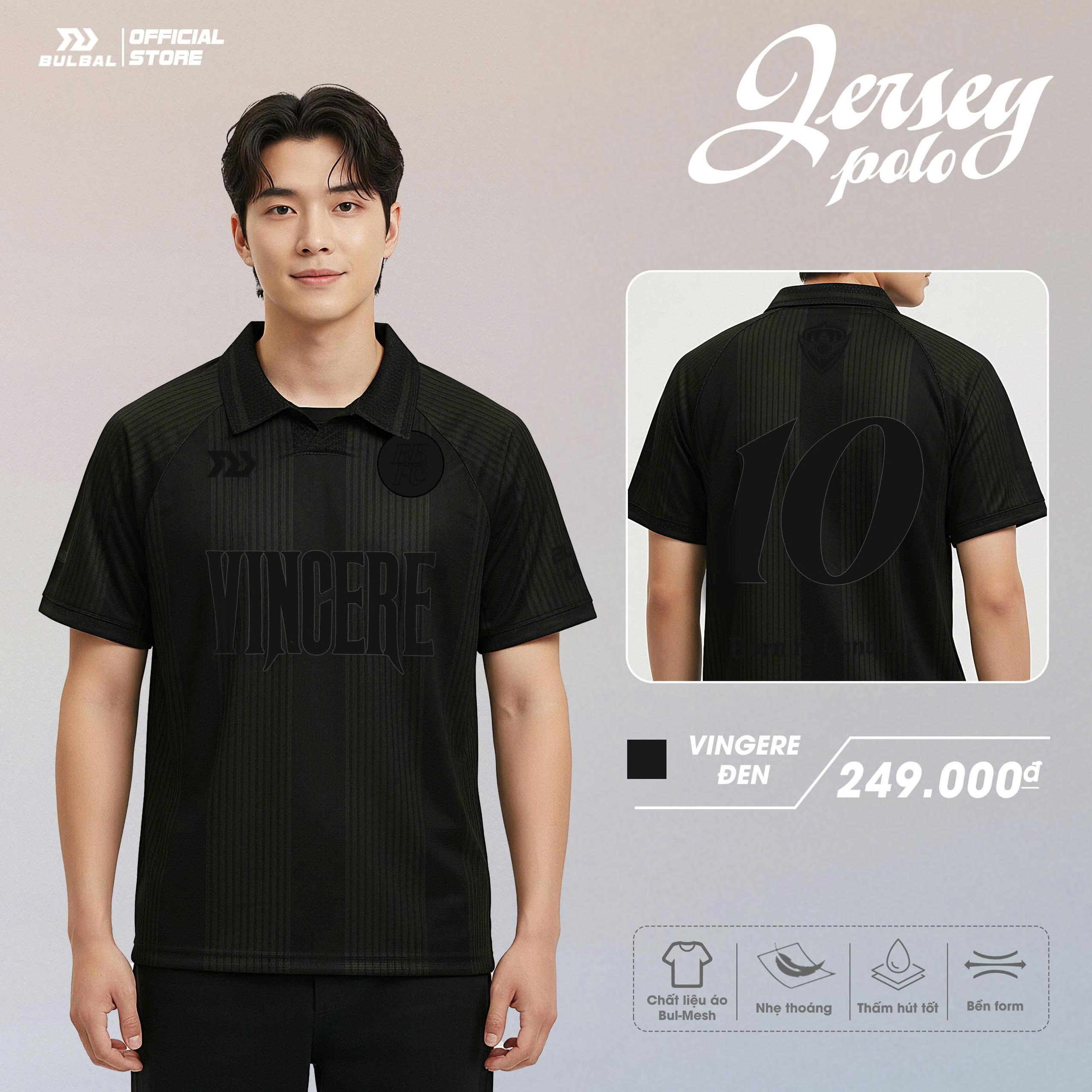 Áo Bóng Đá Bulbal Jersey Polo Vải Lưới Bul-Mesh Thoáng Mát Bền Form Thể Thao Đương Đại_thumbnail_5