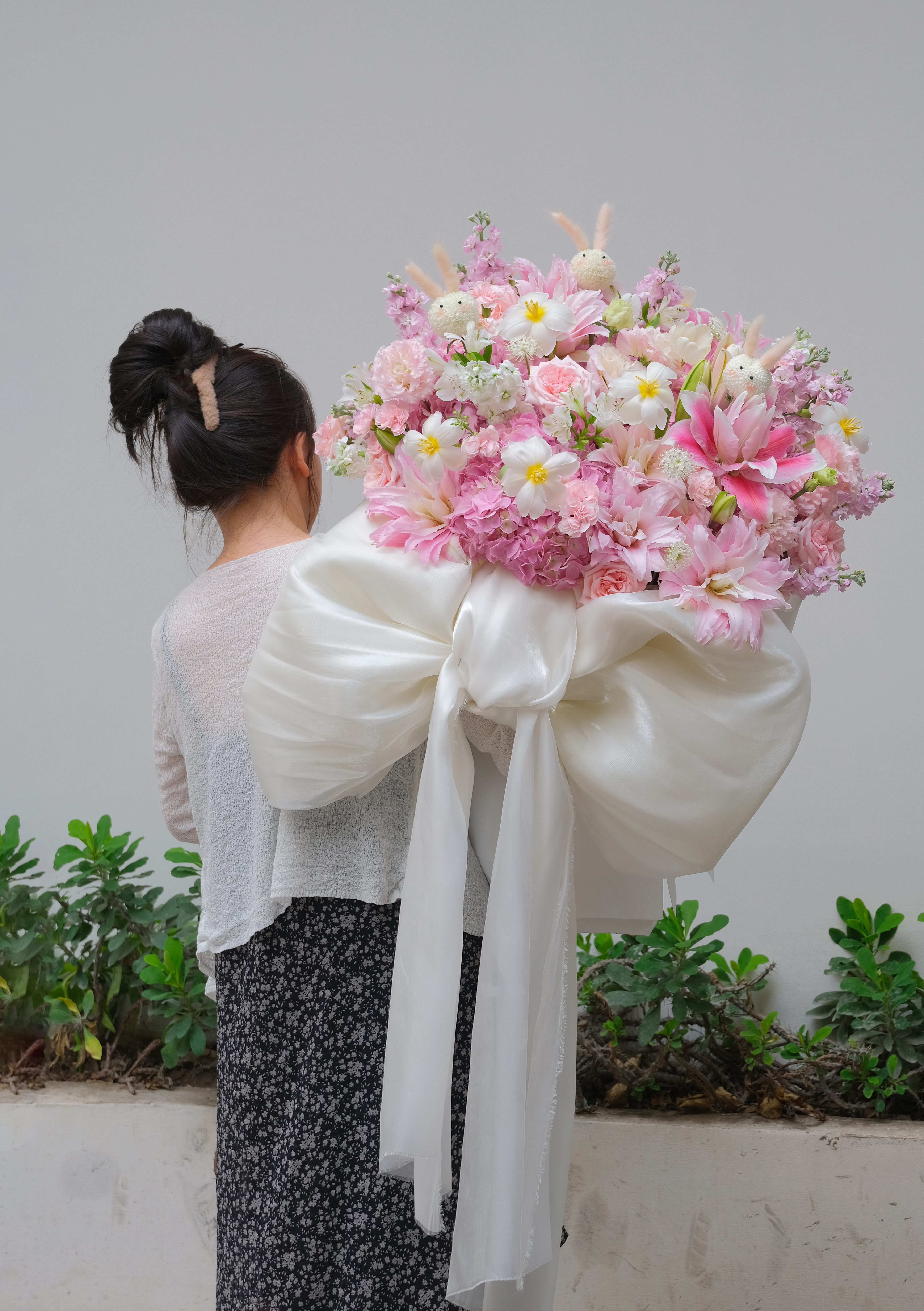 Pink Miracle Garden - Bó hoa tone hồng size XXL